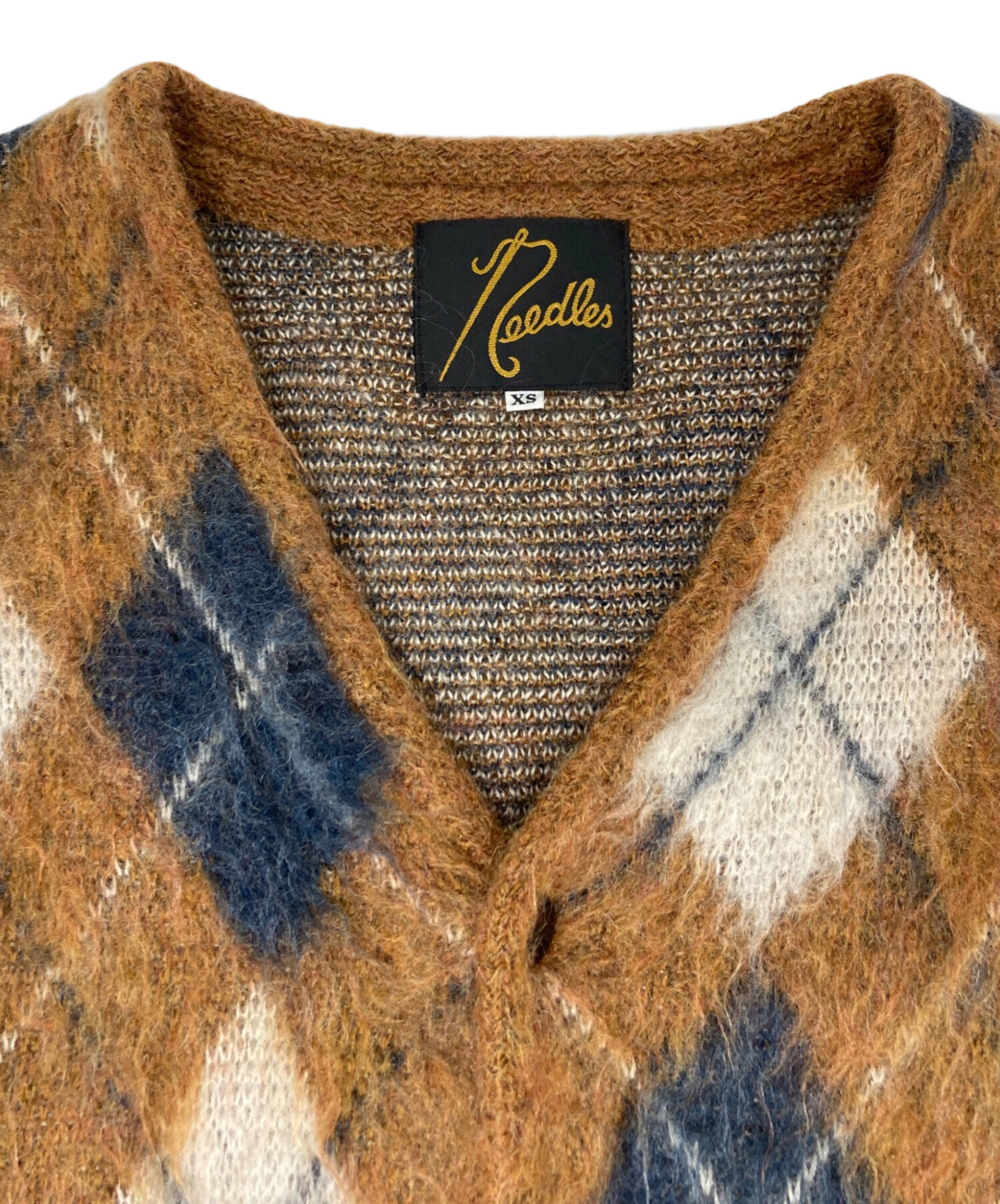 中古・古着通販】Needles (ニードルズ) モヘア混アーガイル柄 中古・古着通販】Needles (ニードルズ) モヘア混アーガイル柄