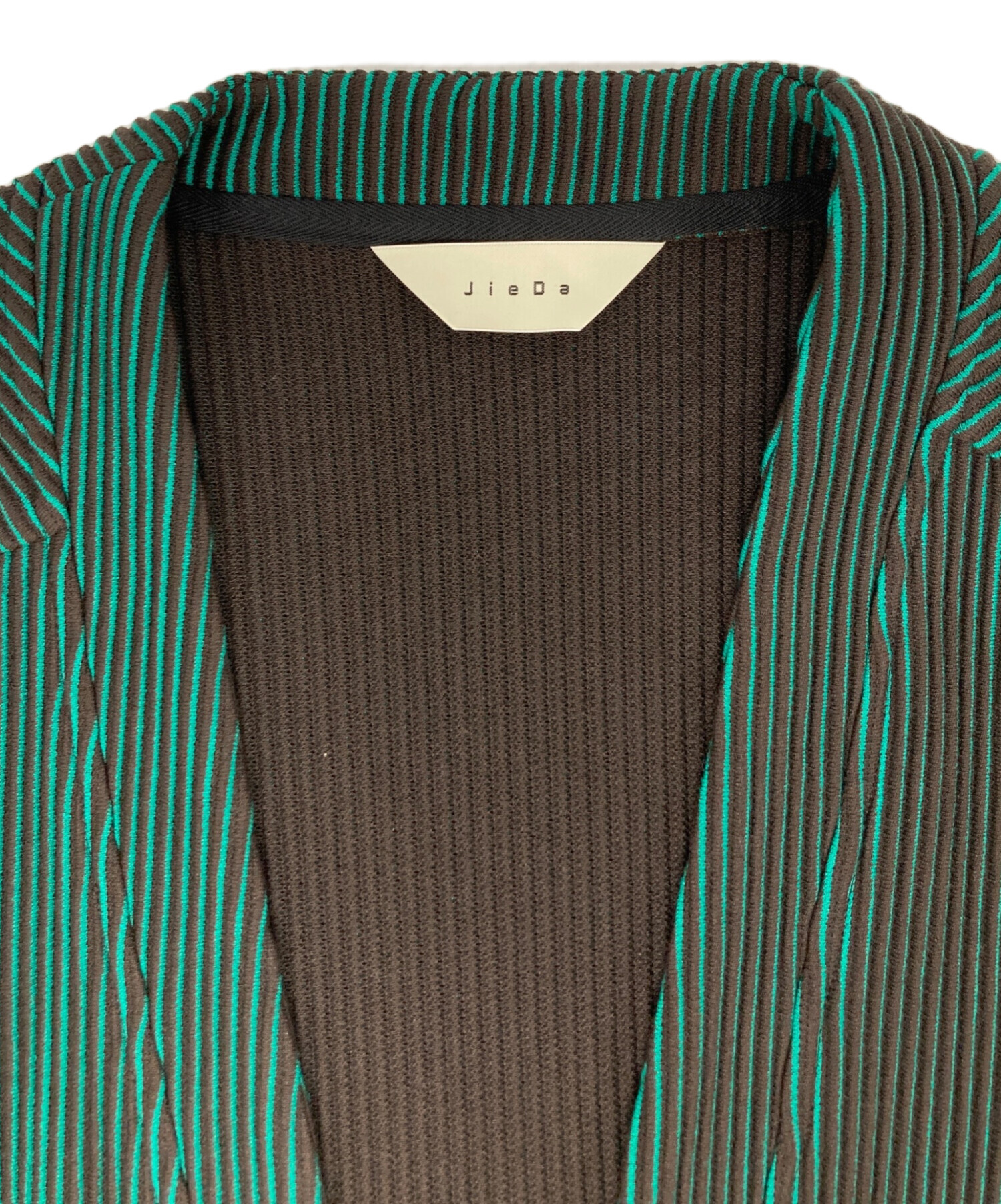 中古・古着通販】jieda (ジエダ) RIPPLE CARDIGAN グレー×グリーン 