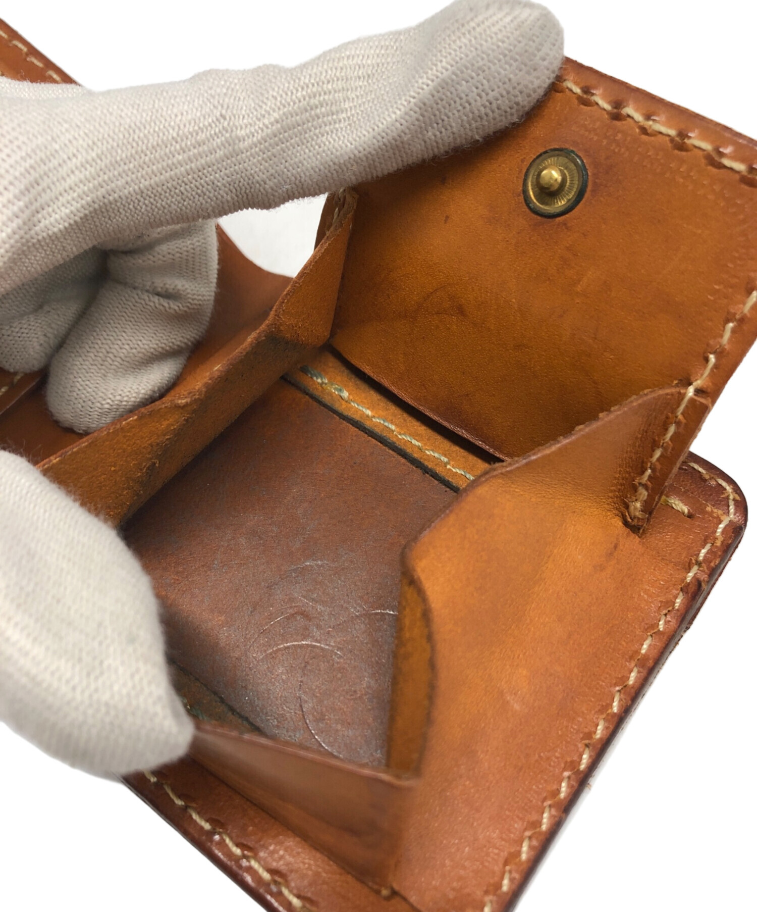 中古・古着通販】Herz (ヘルツ) 2つ折り財布 ブラウン｜ブランド・古着