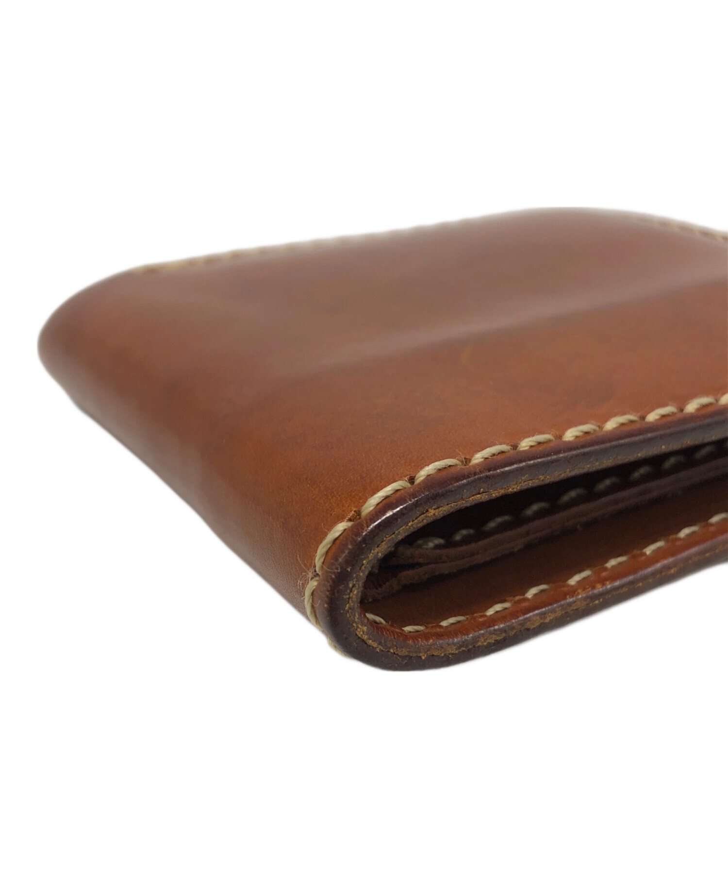 ヘルツ　HERZ　レザー二つ折り財布 ブラウン 中古・古着通販】Herz (ヘルツ) 2つ折り財布 ブラウン｜ブランド・古着