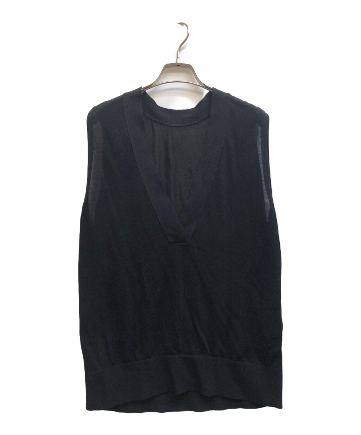 25SS ドゥーズィエムクラス Shake Code Vネックプルオーバー 黒