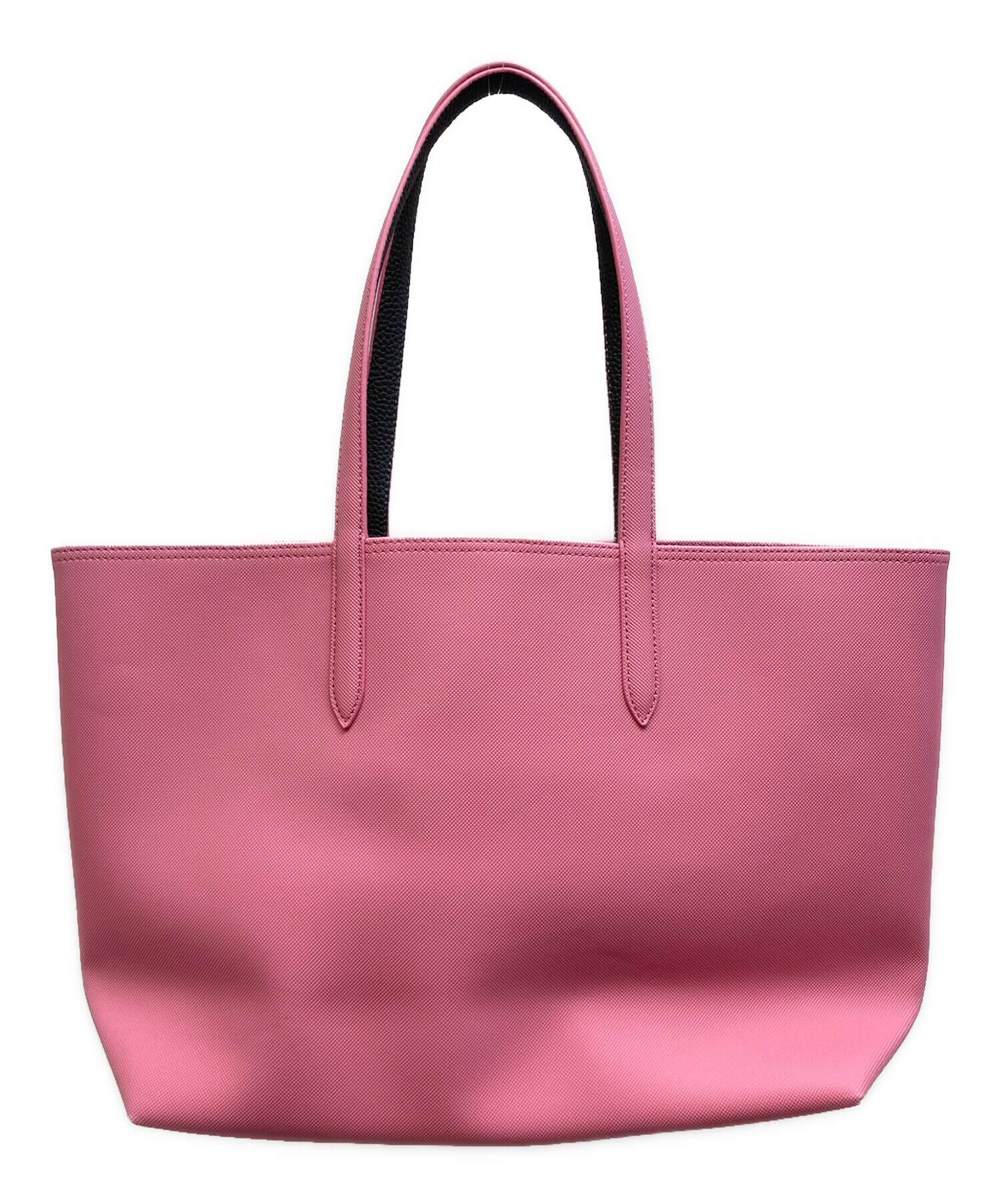 【新品未使用,美品】 Lacoste ピンク トートバッグ 大容量 中古・古着通販】LACOSTE (ラコステ) トートバッグ ピンク｜ブランド