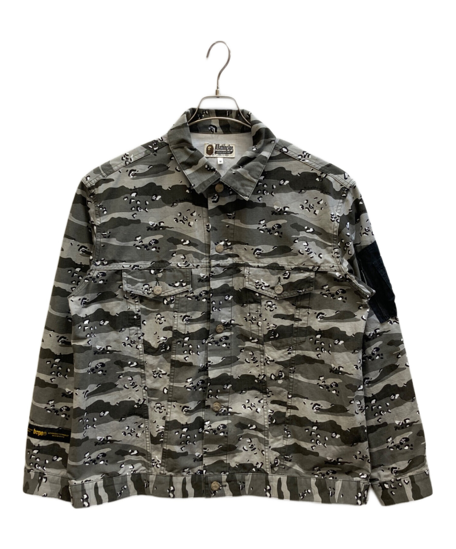 APE エイプ ポロシャツ 古着 グレー 迷彩 レア APE エイプ ポロシャツ 古着 グレー 迷彩 レア 希少ヴィンテージア
