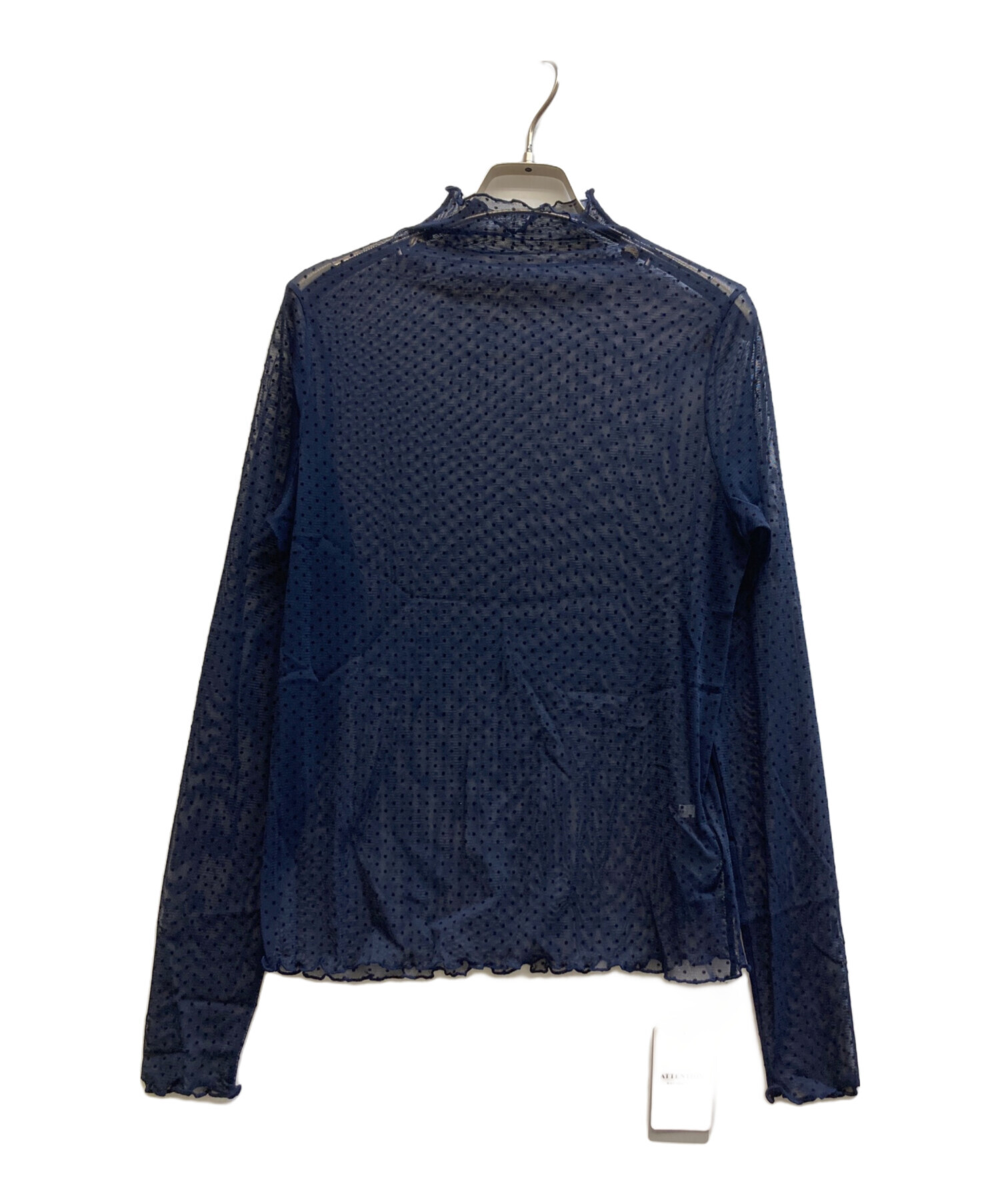 タグ付未使用✨ イエナ ドットチュールプルオーバー ネイビー シアー チュール タグ付未使用✨ イエナ ドットチュールプルオーバー ネイビー