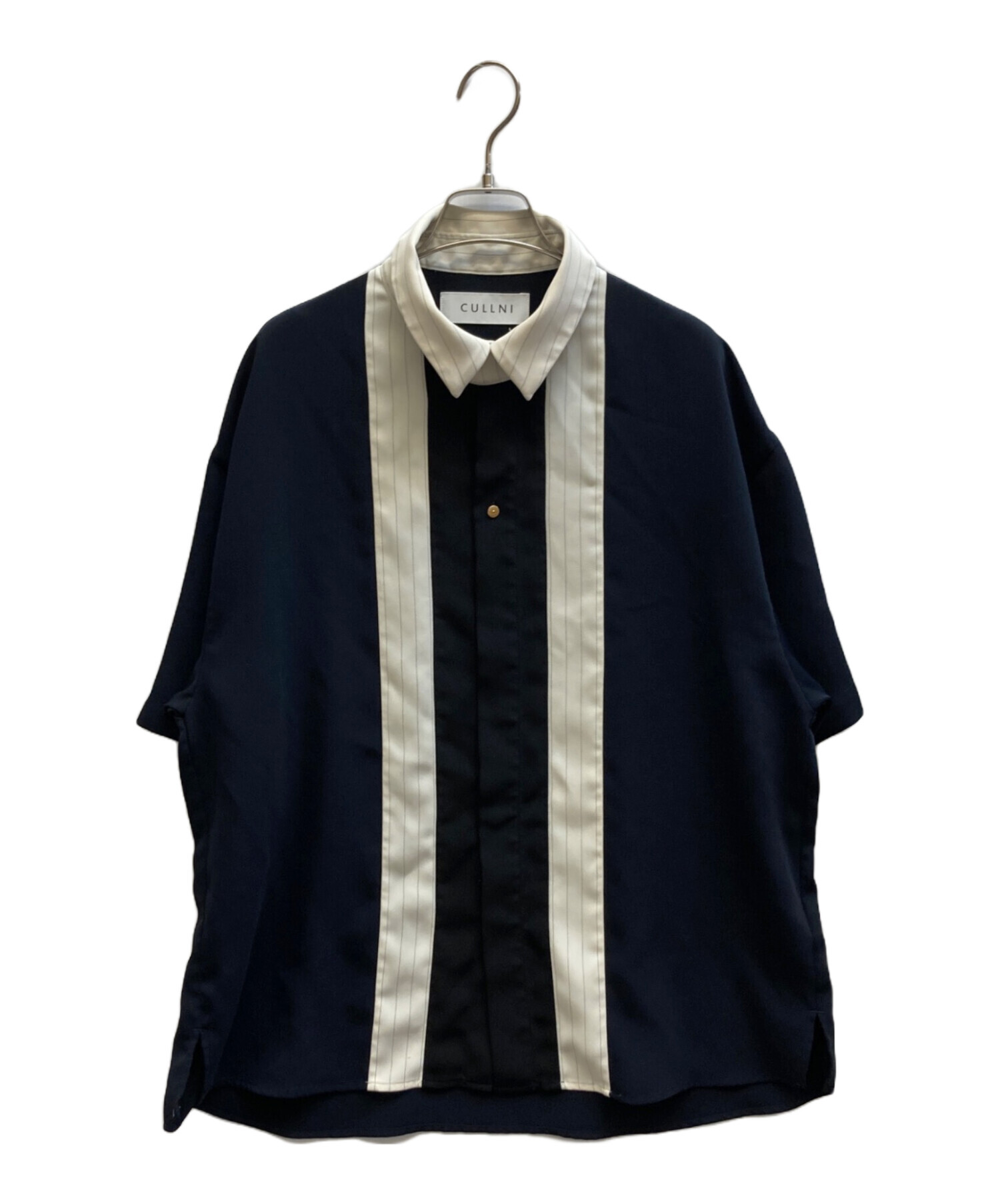 中古・古着通販】CULLNI (クルニ) S/Sストライプシャツ ネイビー