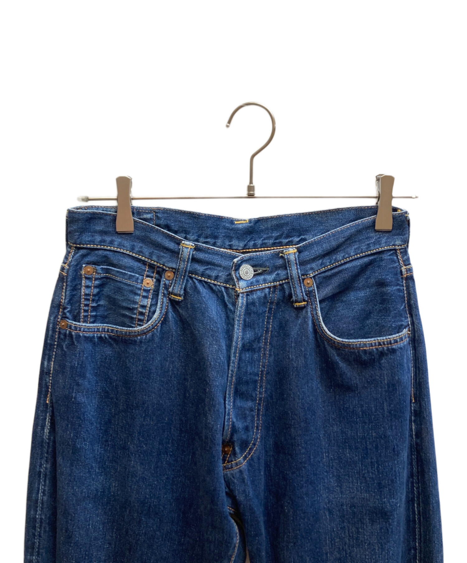 中古・古着通販】EVISU (エヴィス) ボタンフライスリムデニムパンツ