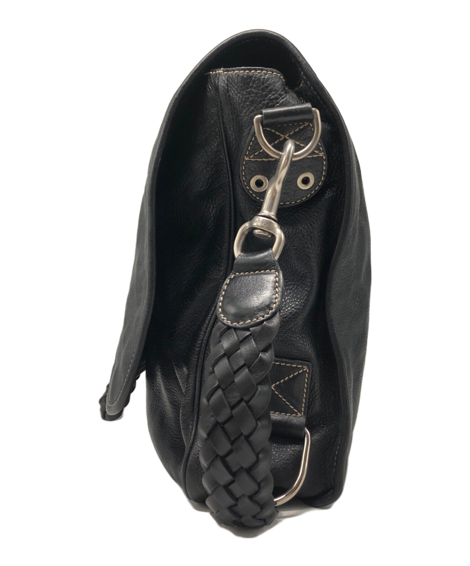 中古・古着通販】GUCCI (グッチ) クレスト レザーショルダーバッグ 