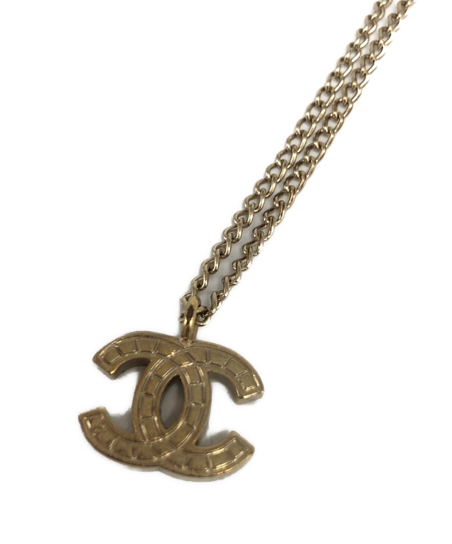 中古・古着通販】CHANEL (シャネル) ココマークネックレス ゴールド 