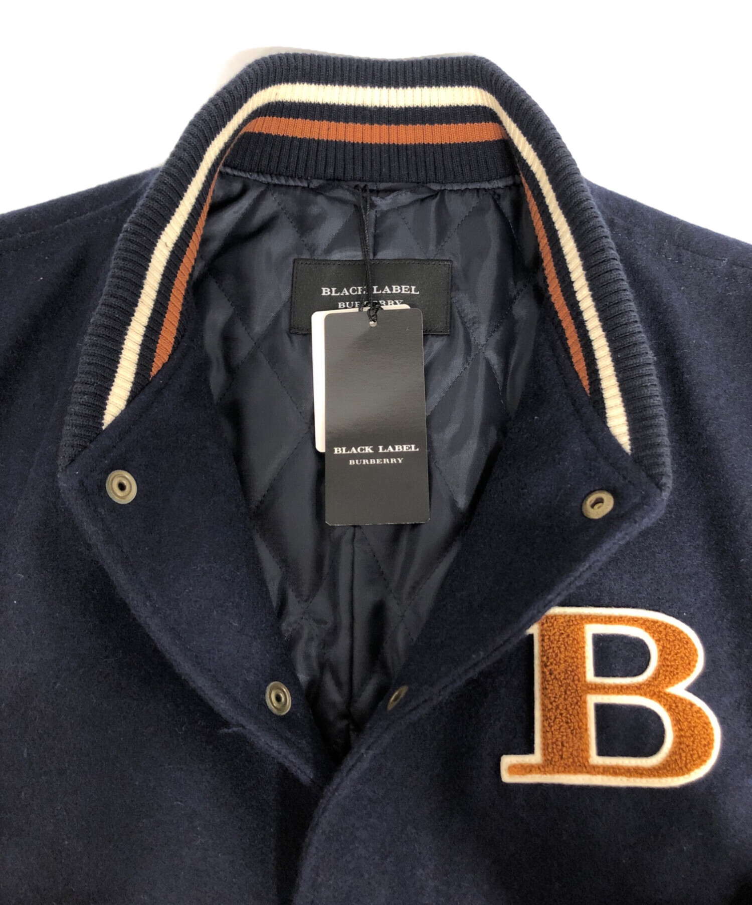 BURBERRY BLACK LABEL スタジャン Mサイズ 中古・古着通販】BURBERRY BLACK LABEL (バーバリーブラックレーベル
