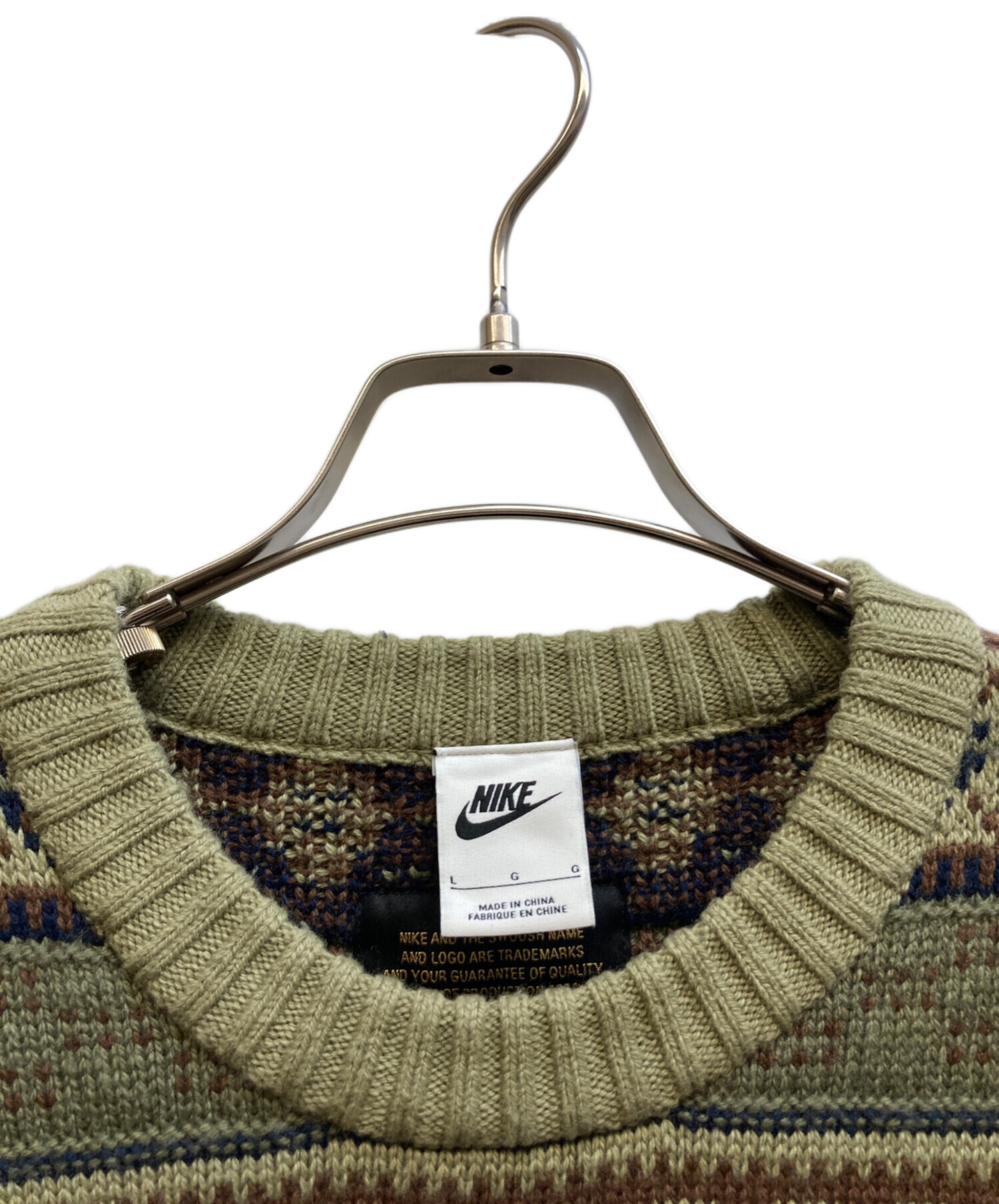 中古・古着通販】NIKE (ナイキ) フェアアイル スウッシュセーター