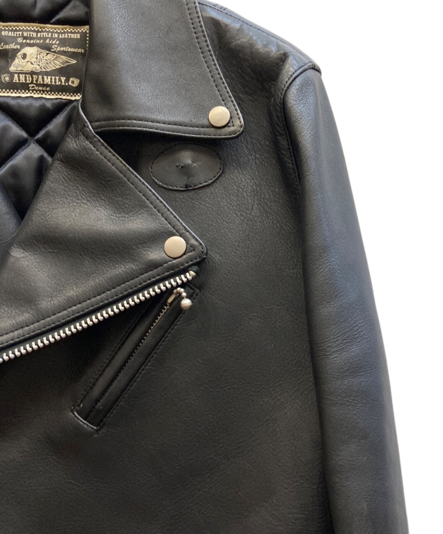 アンドファミリー　　ANDFAMILY‘s レザージャケット 中古・古着通販】AndFamily (アンドファミリー) ダブルライダース