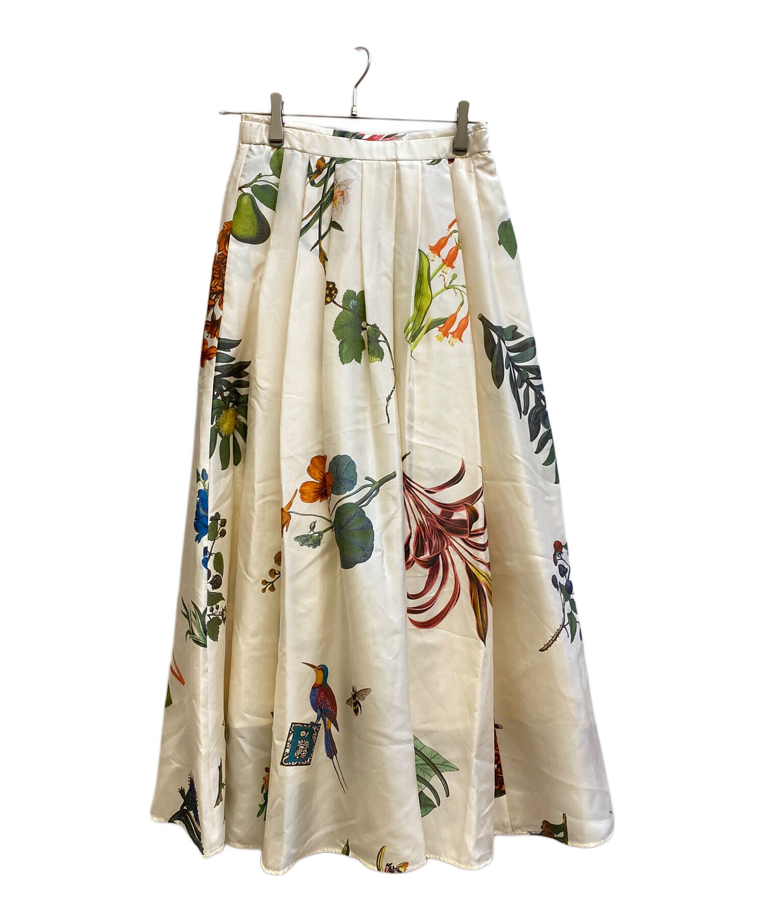 caban BIRD SINGING シルク フレアスカート