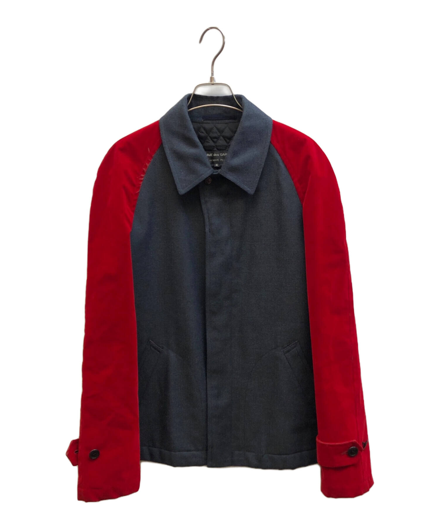 コムデギャルソンオムプリュス 96aw モッズ期 ベロア切替ジャケット 中古・古着通販】COMME des GARCONS HOMME PLUS (コムデギャルソンオム