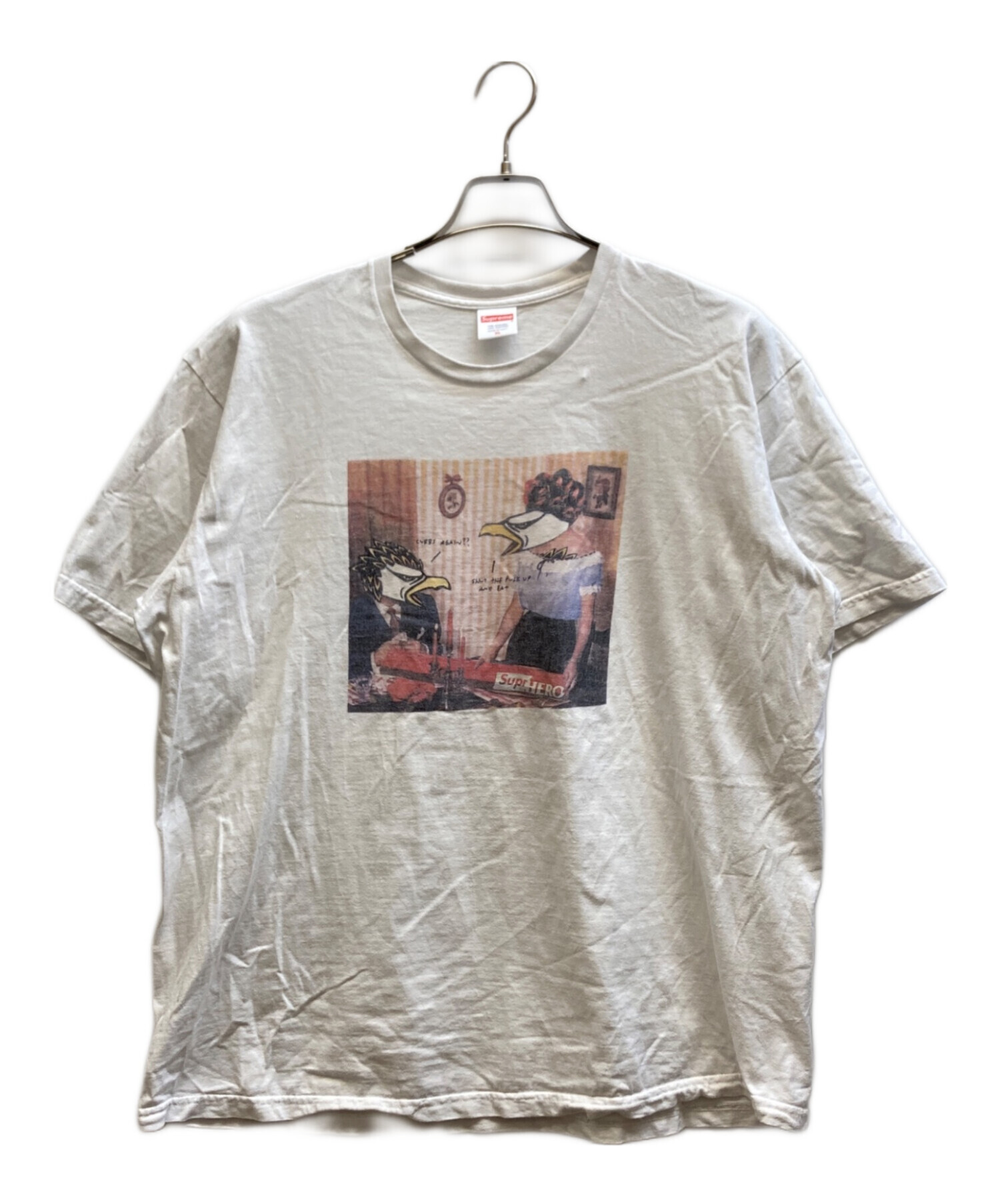 【mai】Supreme HERO プリントTシャツ ホワイト M 中古・古着通販】Supreme (シュプリーム) ANTIHERO (アンタイヒーロー