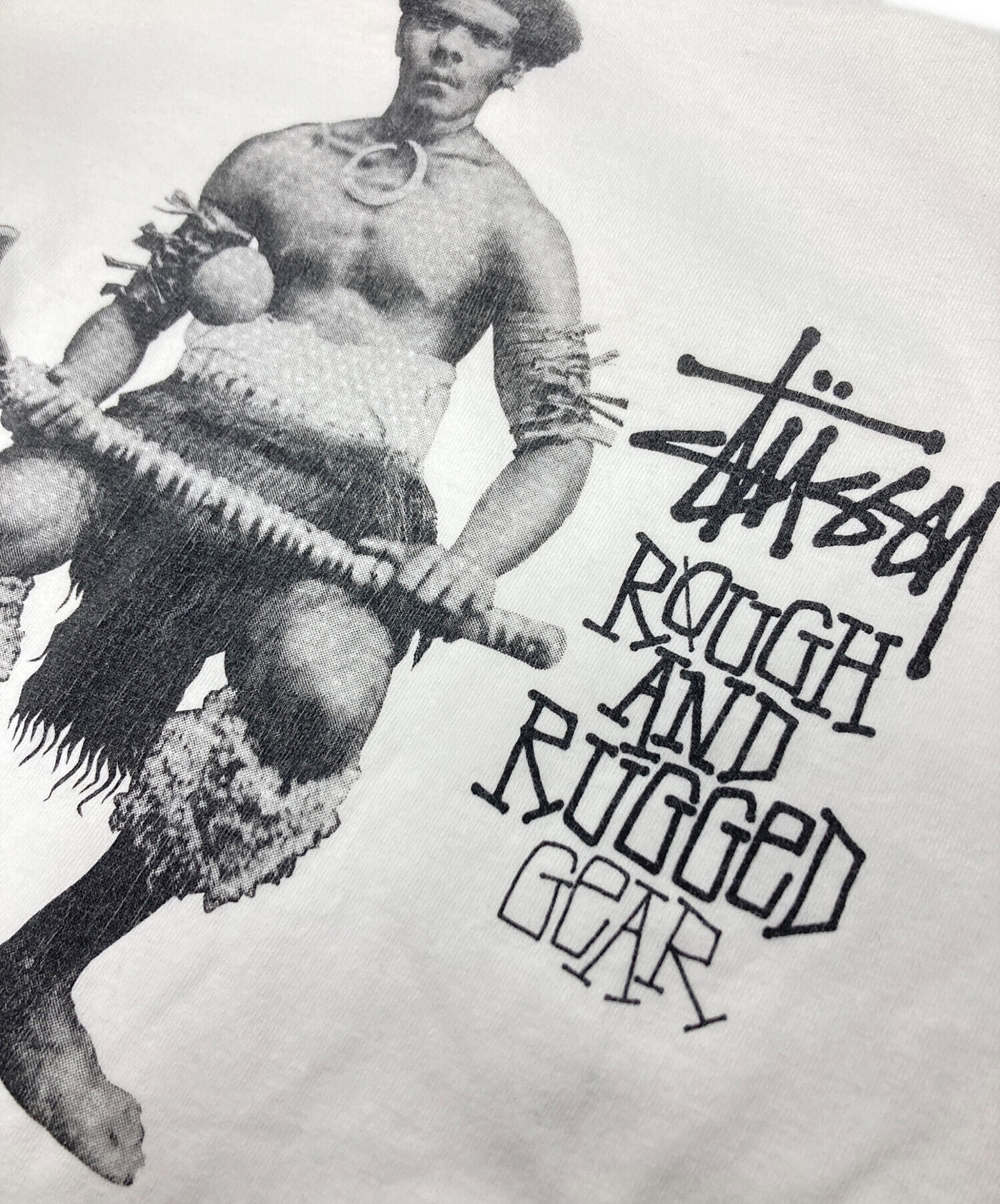 中古・古着通販】stussy (ステューシー) ROUGH AND RUGGED GEARTシャツ