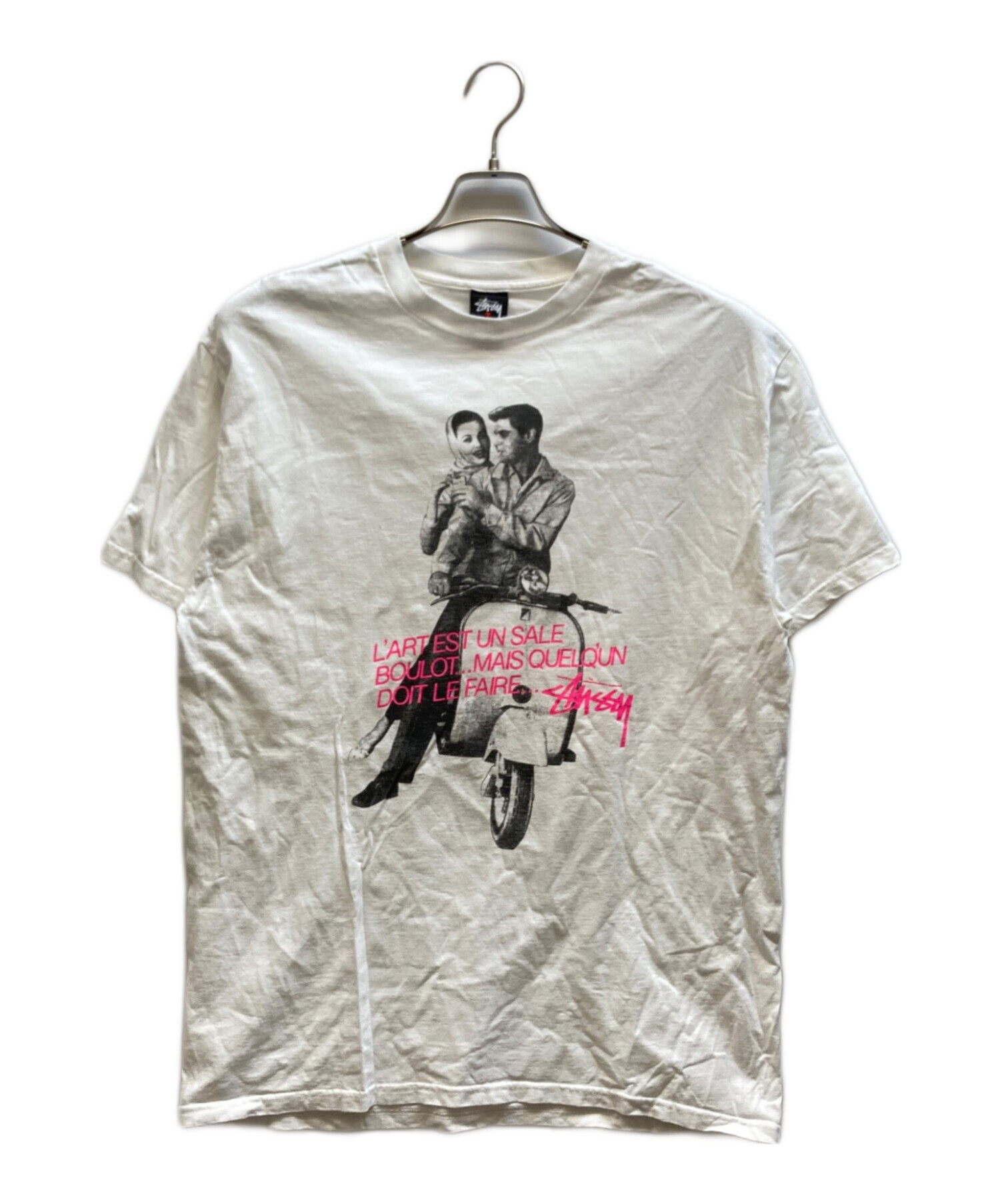 希少 00s STUSSY ローマ法王プリント Tシャツ サイズ XL 古着 中古・古着通販】stussy (ステューシー) プリントTシャツ/ローマの休日