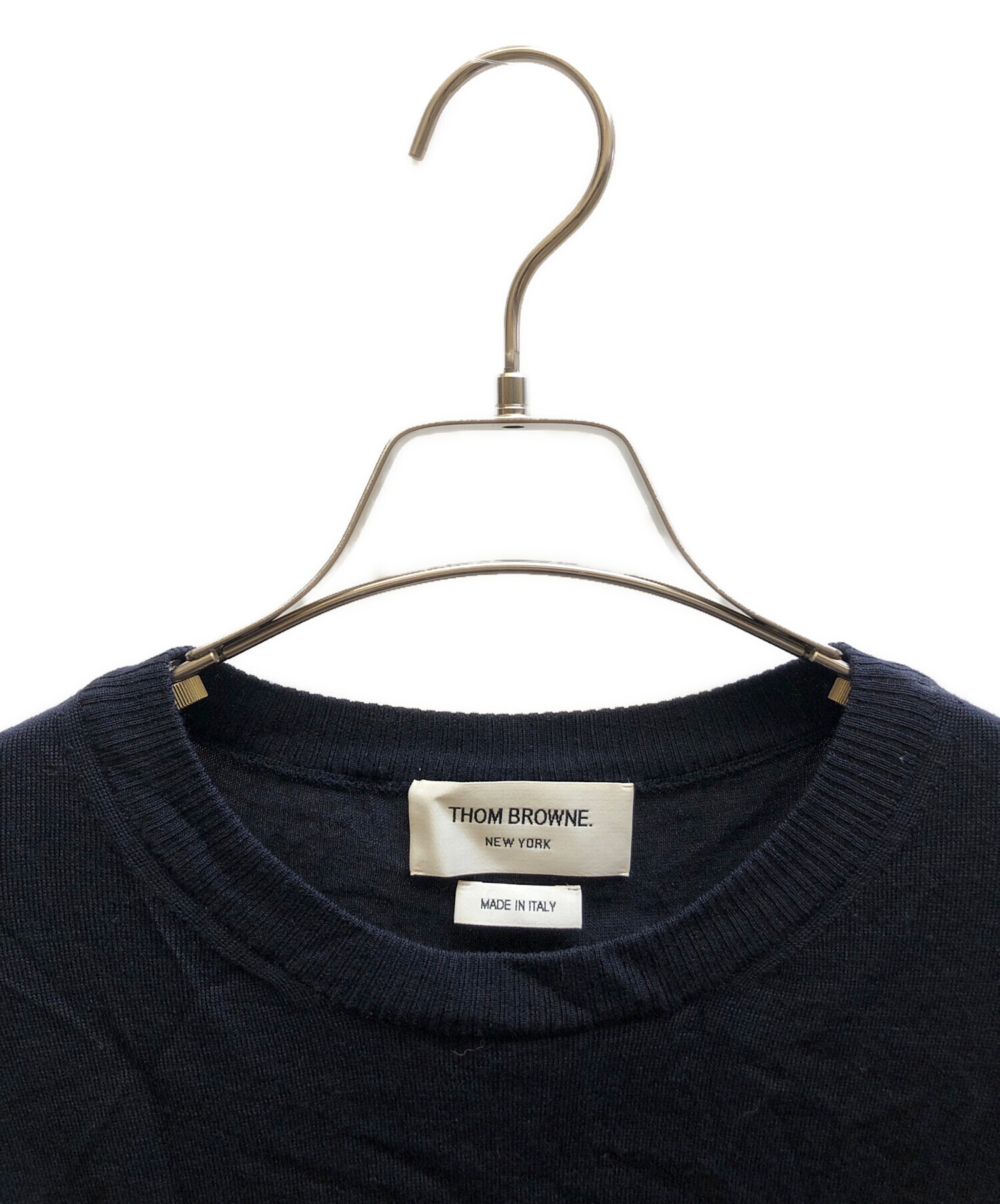 中古・古着通販】Thom Browne (トムブラウン) メリノウール4BARクルー 