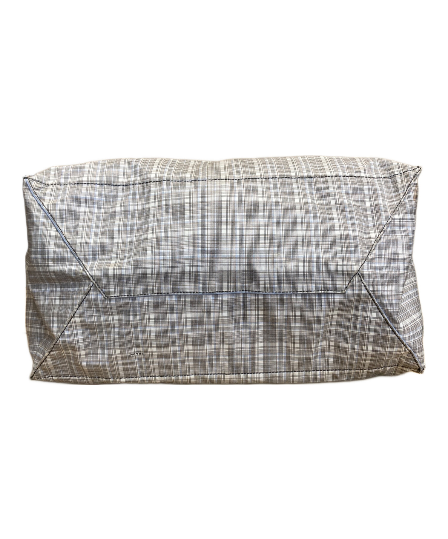 中古・古着通販】PRADA (プラダ) ナイロンチェックトートバッグ グレー