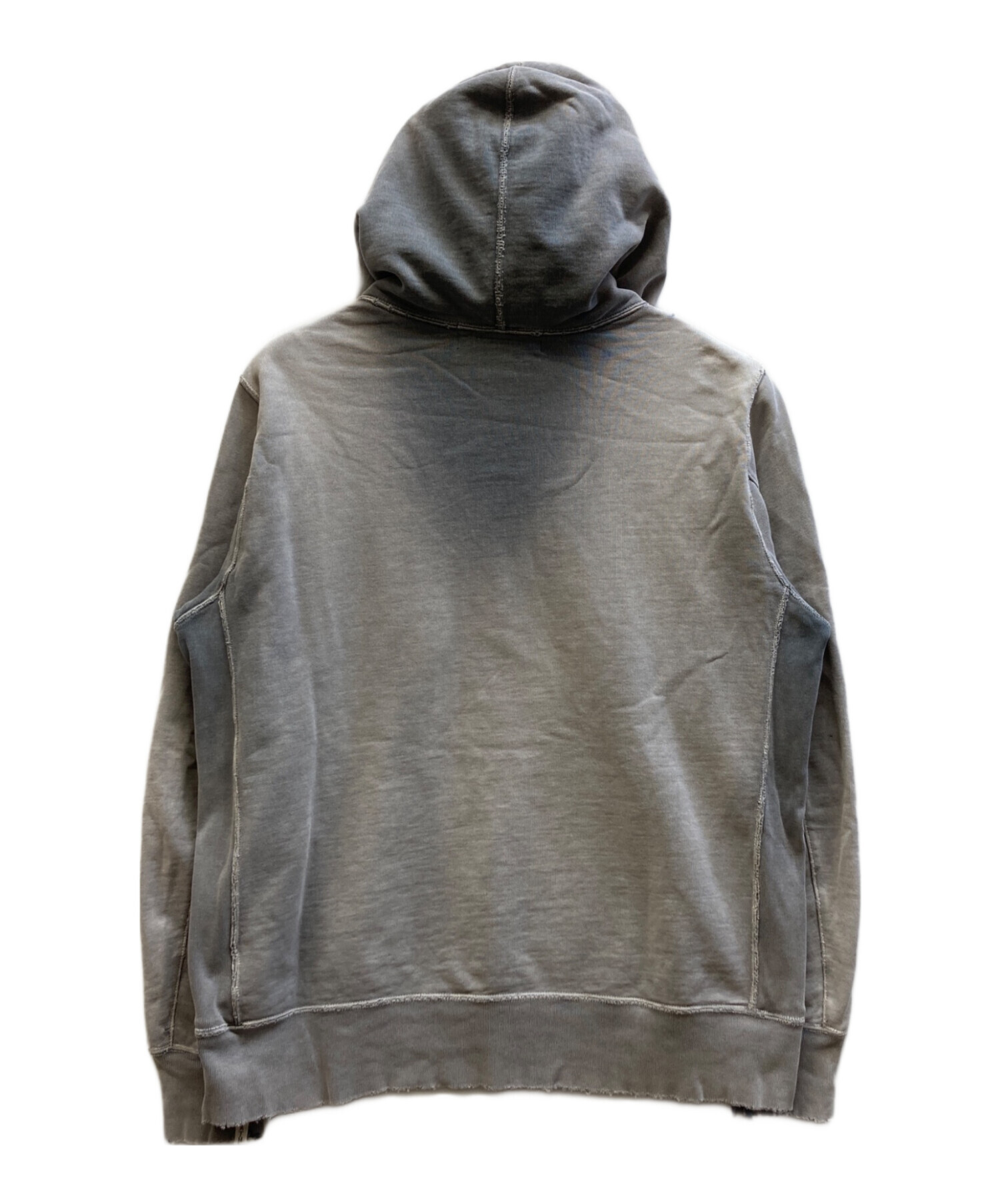 未使用に近い REMI RELIEF ダメージ加工 スウェットパーカー グレー 中古・古着通販】REMI RELIEF (レミレリーフ) ダメージ加工スウェット