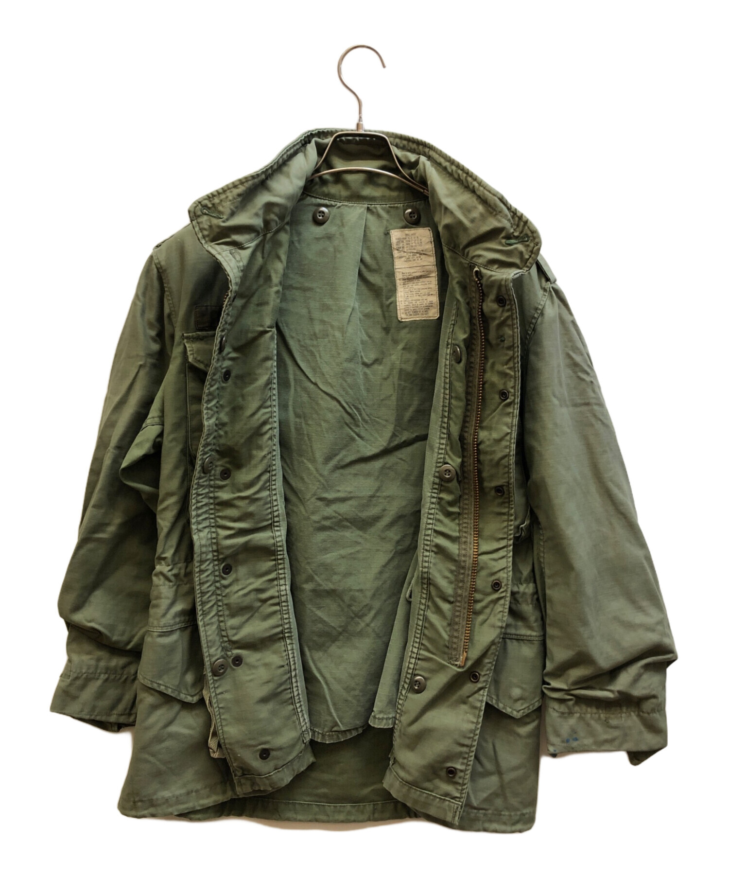 US ARMY \"X-SMALL\" M-65 完品 フィールドジャケット 60's U.S.ARMY M-65 フィールドジャケット アルミジップ 表記(X-SMALL