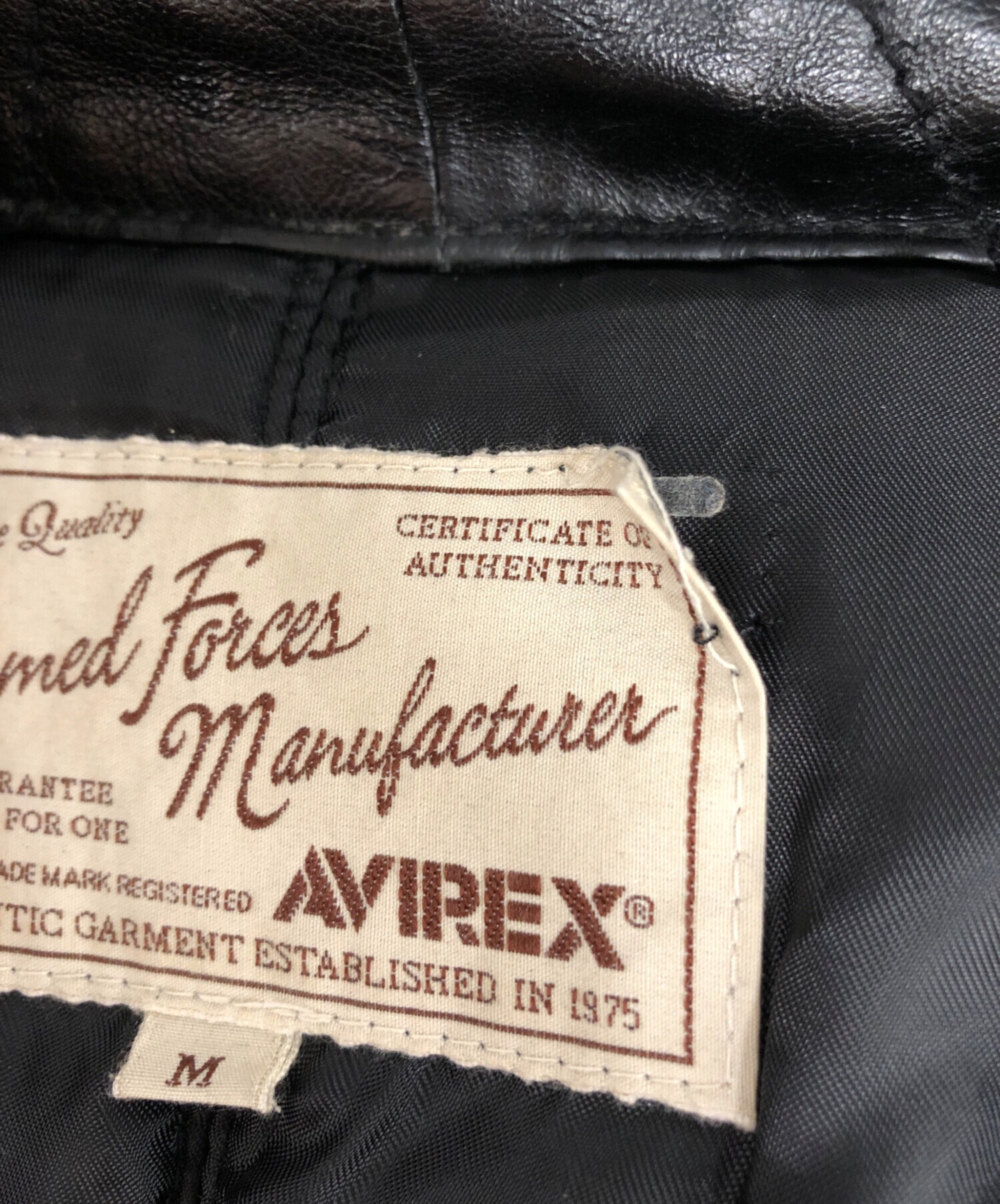 中古・古着通販】AVIREX (アヴィレックス) レザーモッズコート