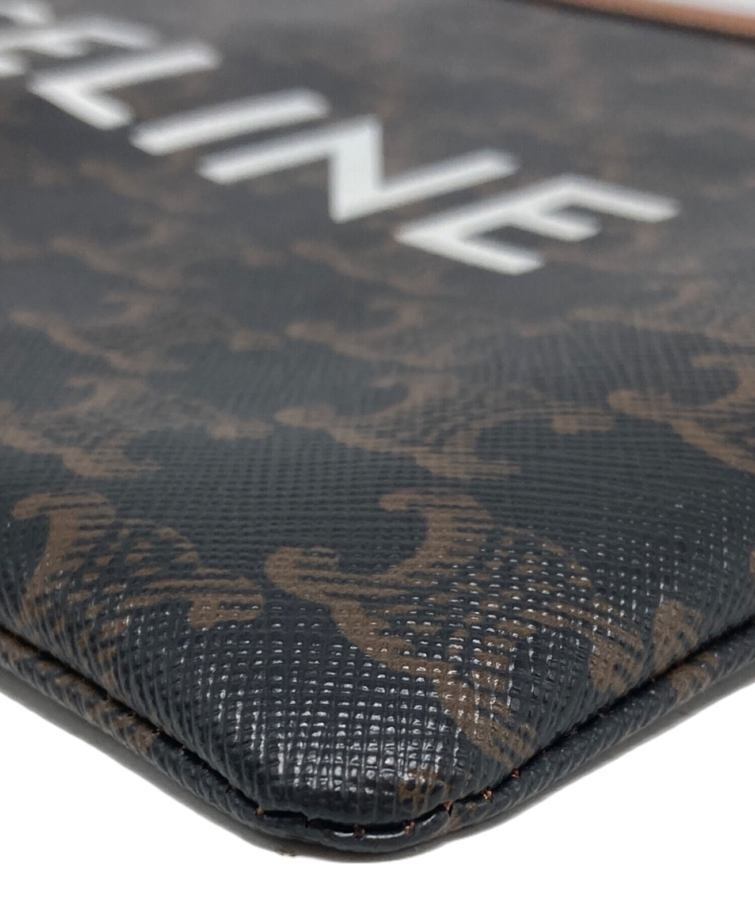 中古・古着通販】CELINE (セリーヌ) トリオンスモールポーチ ブラウン
