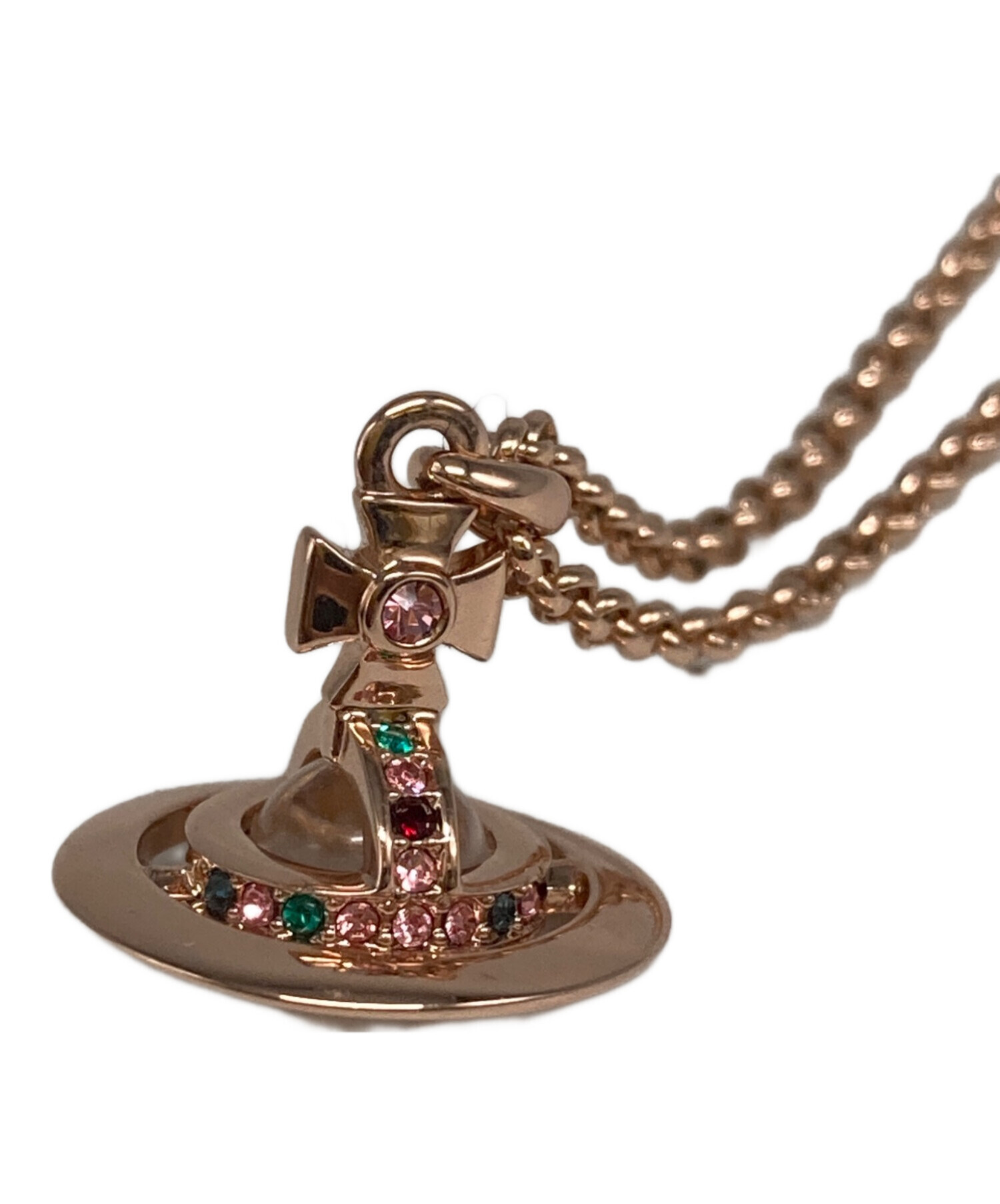 激レアVivienneWestwood パープルピンクオーブネックレス 中古・古着通販】Vivienne Westwood (ヴィヴィアンウエスト