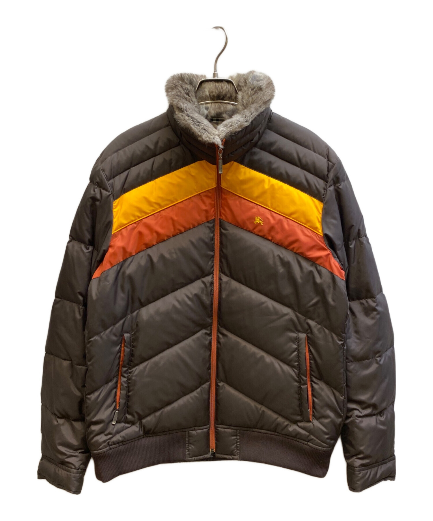 BURBERRY BLACK LABEL ブラウンダウンジャケット Lサイズ 中古・古着 