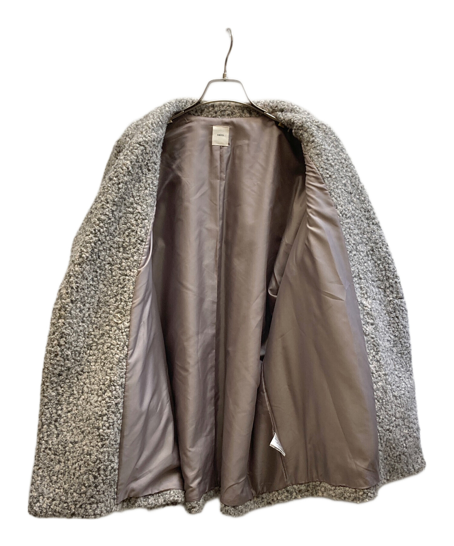 中古・古着通販】nairo (ナイロ) ブークレボリュームショートコート