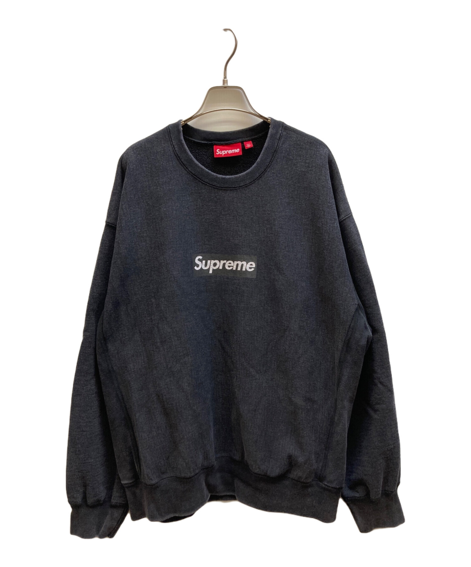 Supreme Washed Box Logo Crewneck 黒 XXL