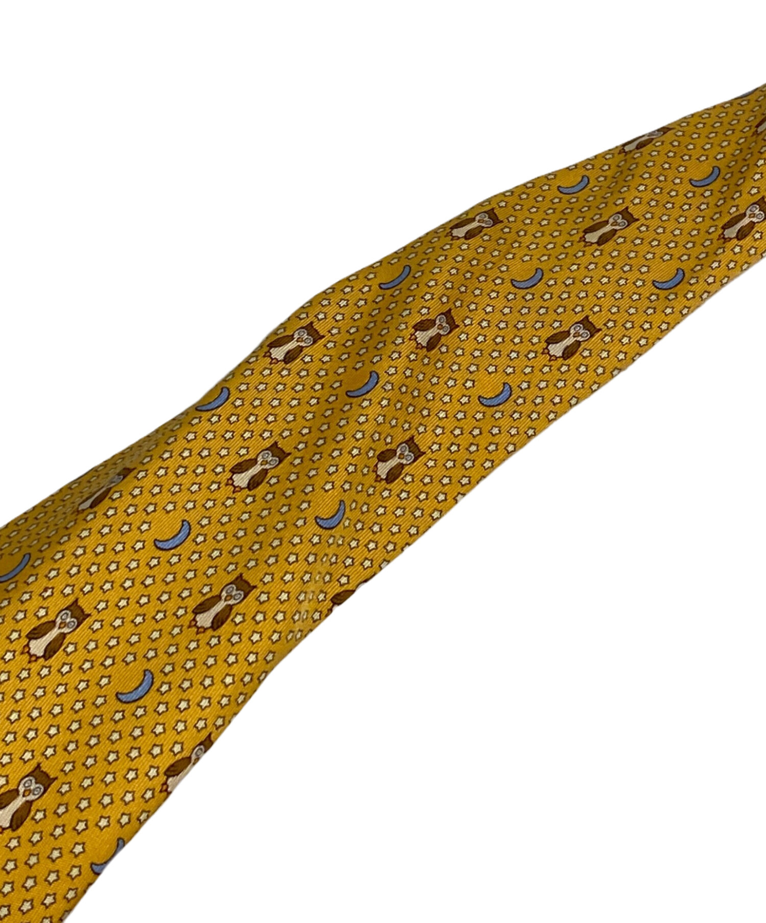 中古・古着通販】HERMES (エルメス) 総柄ネクタイ イエロー サイズ