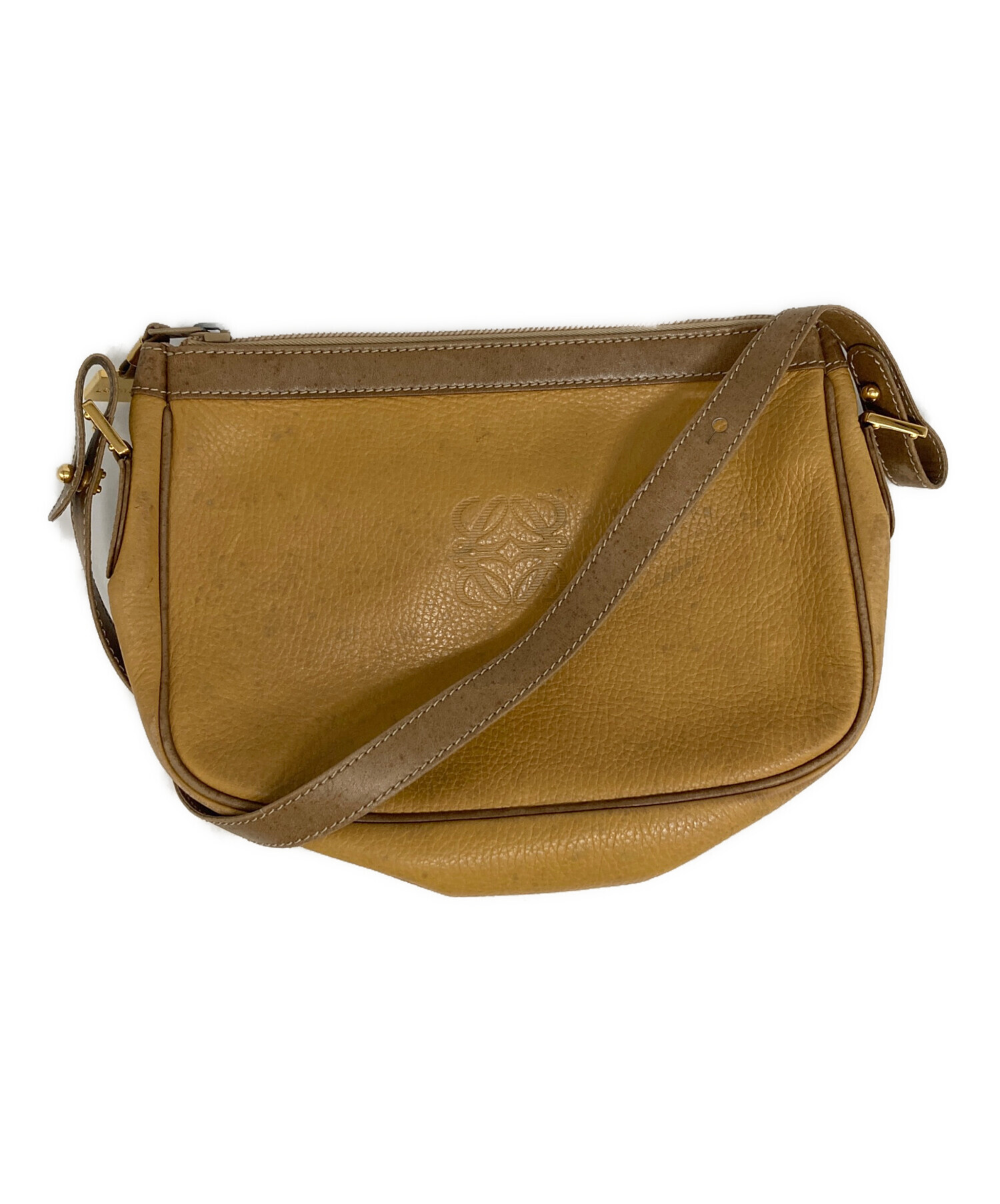 OLD LOEWE アナグラム レザー ショルダーバッグ 中古・古着通販】LOEWE (ロエベ) アナグラムオールドショルダーバッグ