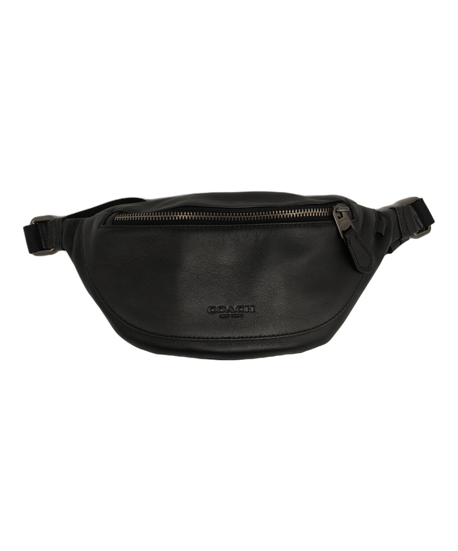 中古・古着通販】COACH (コーチ) レザーボディーバッグ ブラック