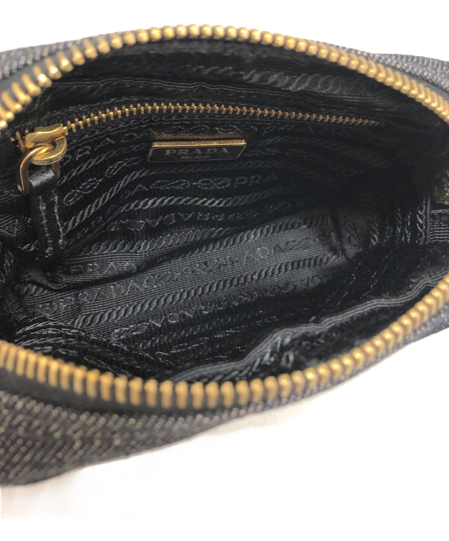 中古・古着通販】PRADA (プラダ) デニムポーチ インディゴ｜ブランド