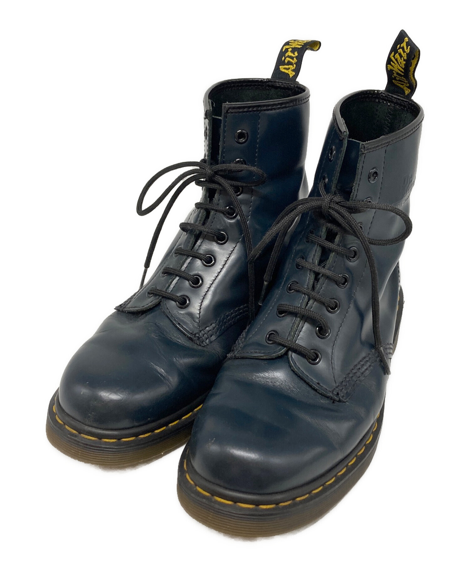 ドクターマーチン ネイビー UK8 中古・古着通販】Dr.Martens (ドクターマーチン) 8ホールブーツ