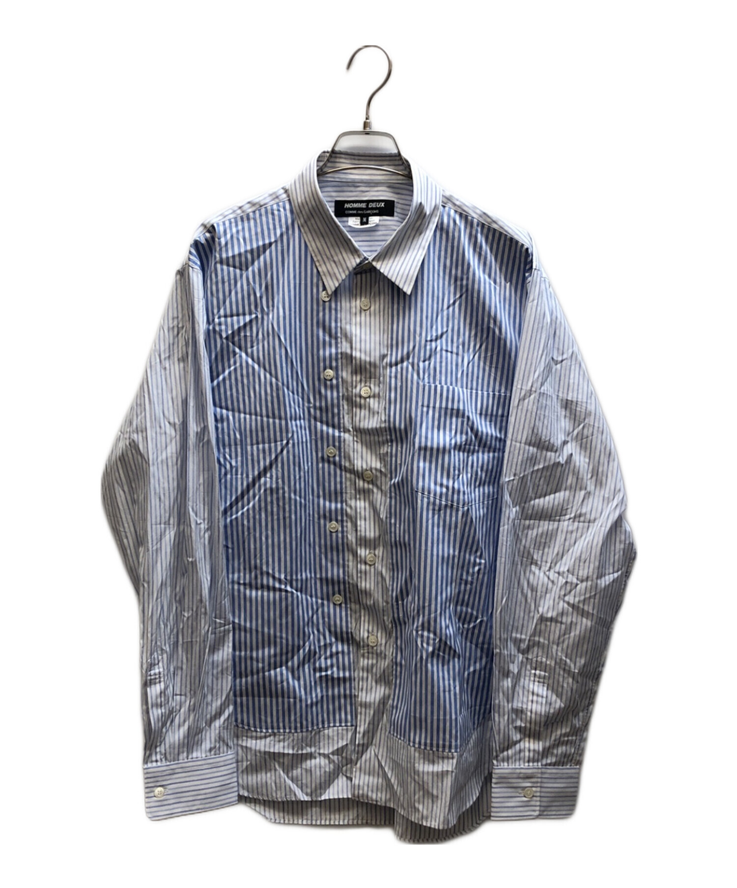 コムデギャルソンオムドゥ　ストライプシャツ 中古・古着通販】COMME des GARCONS HOMME DEUX (コムデギャルソン