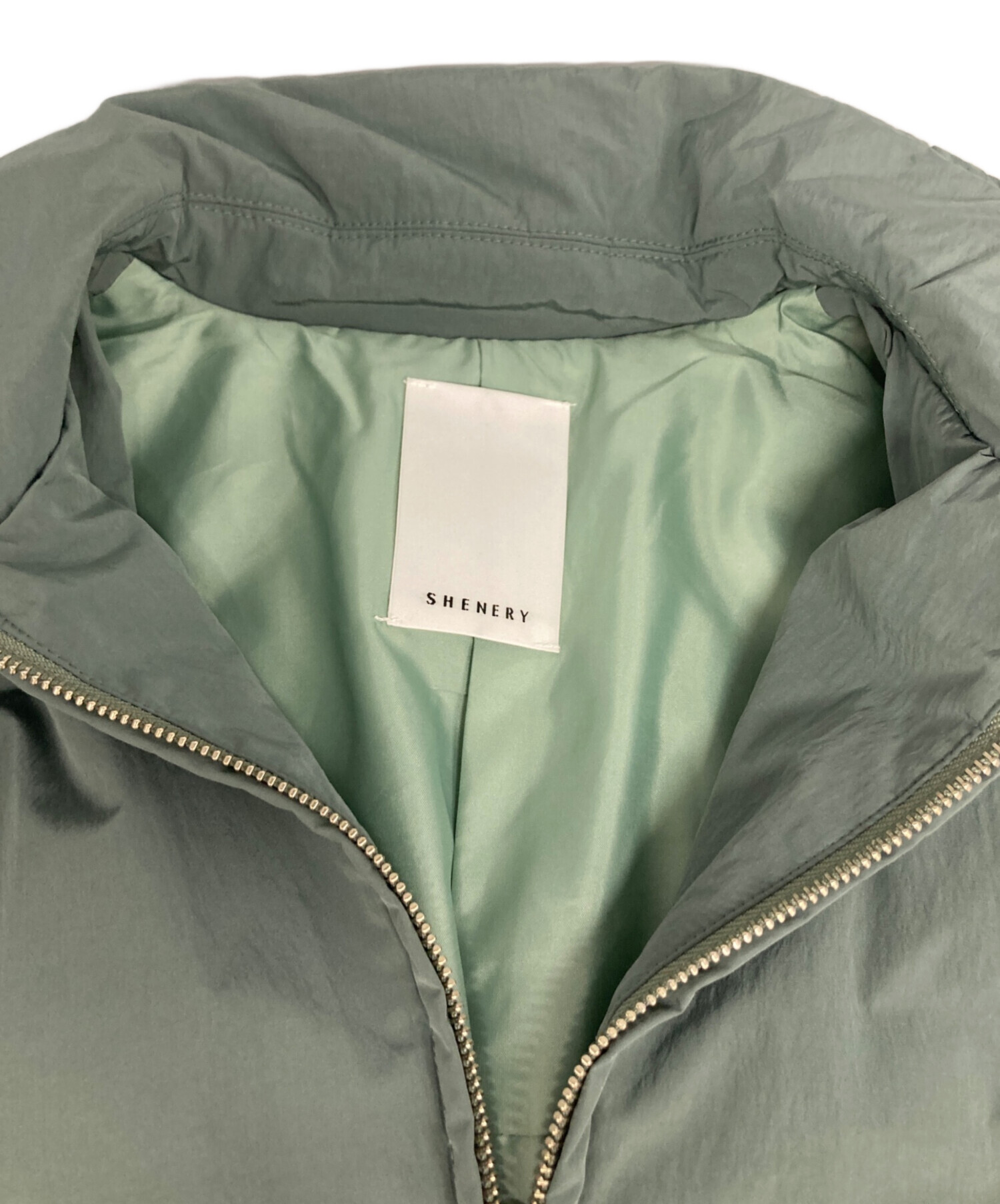 中古・古着通販】SHENERY (シーナリー) 中綿ロングコート グリーン 