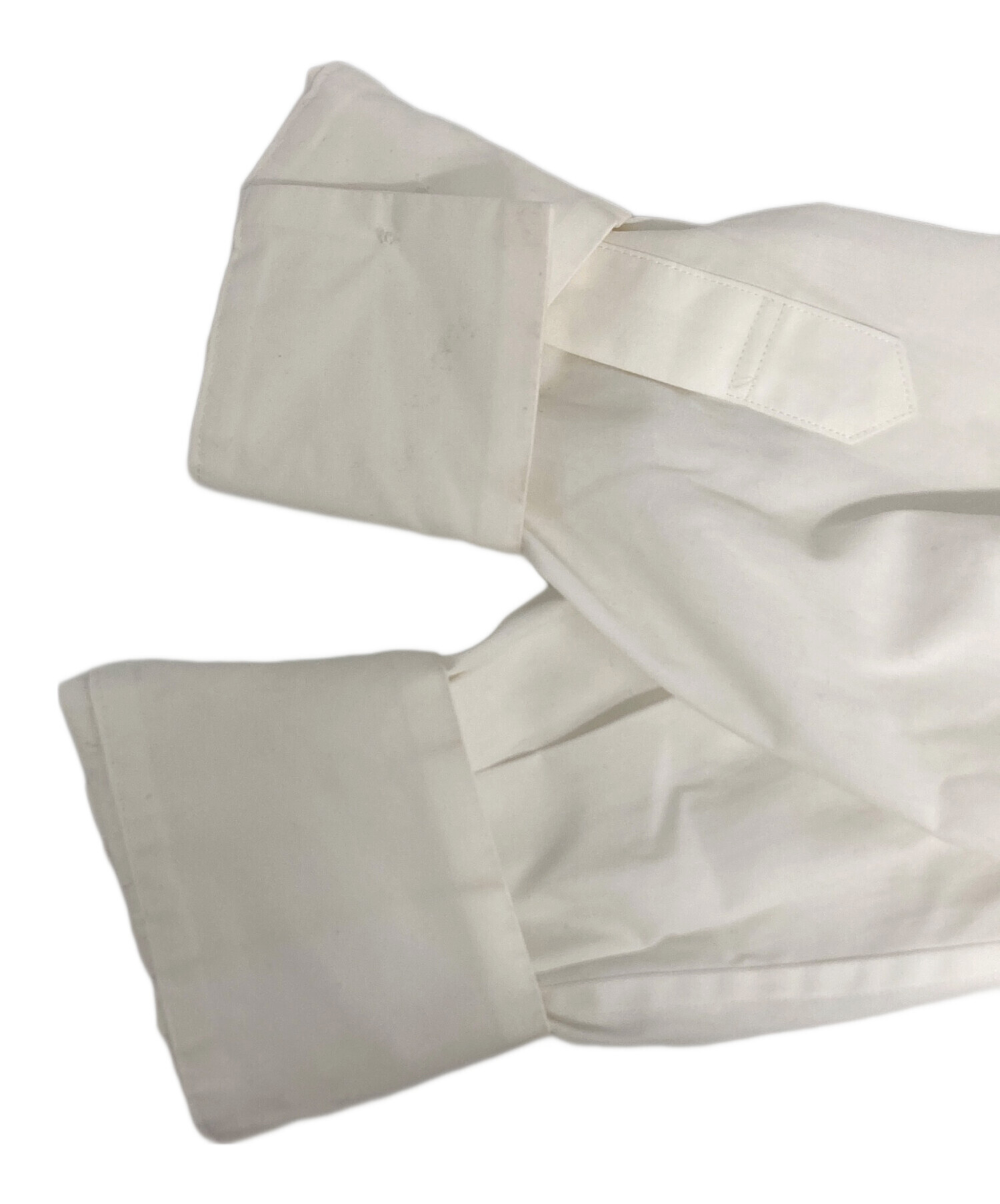 中古・古着通販】sacai (サカイ) ドッキングシャツ ホワイト×ブラウン