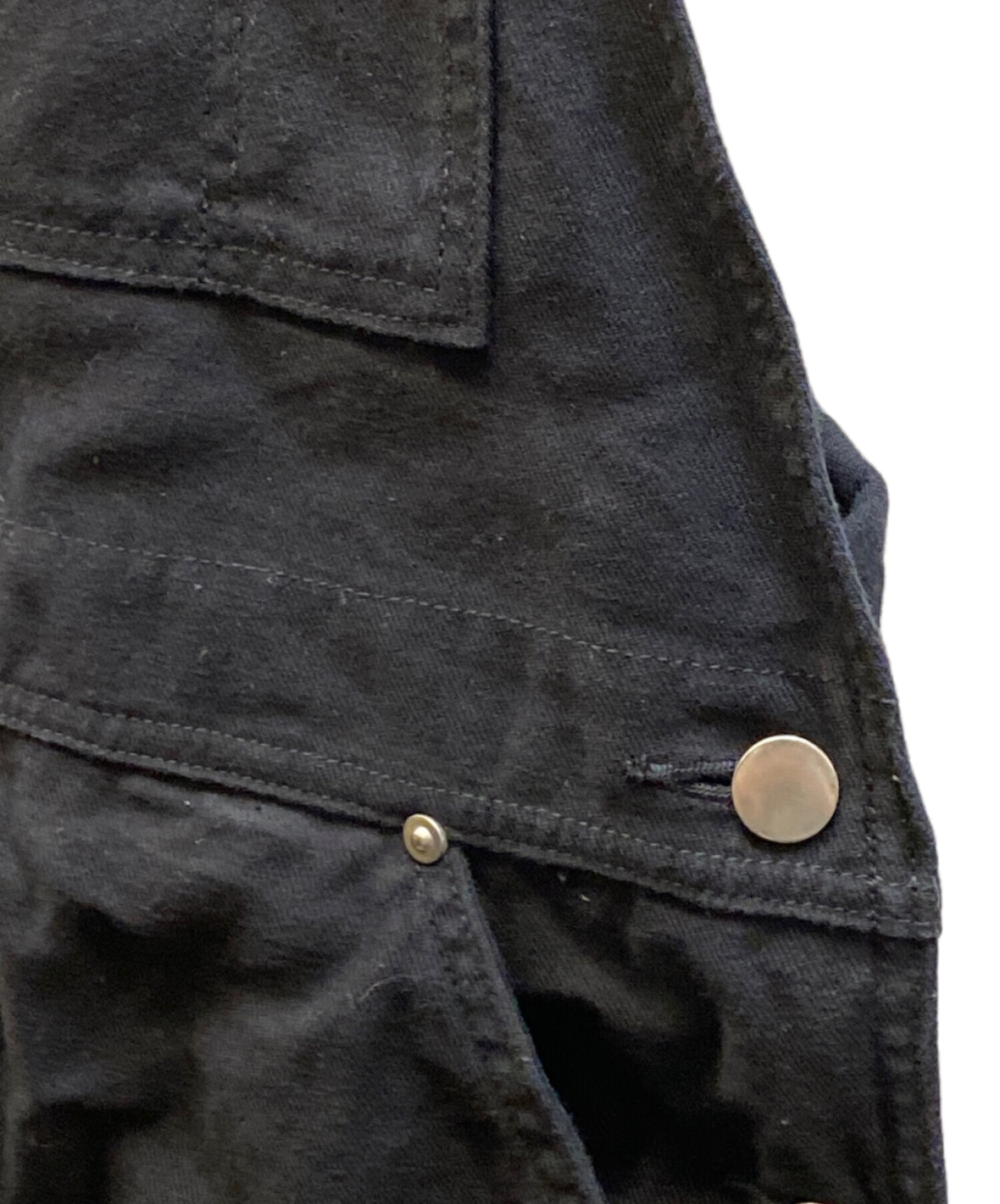 中古・古着通販】UNUSED (アンユーズド) 10oz denim overall ブラック