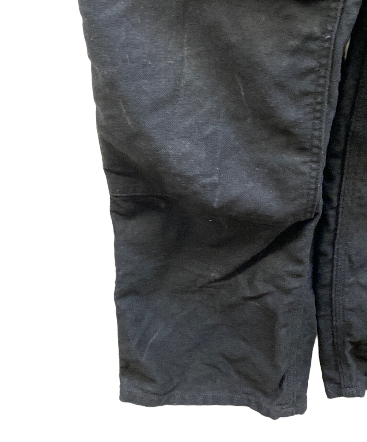 中古・古着通販】UNUSED (アンユーズド) 10oz denim overall ブラック
