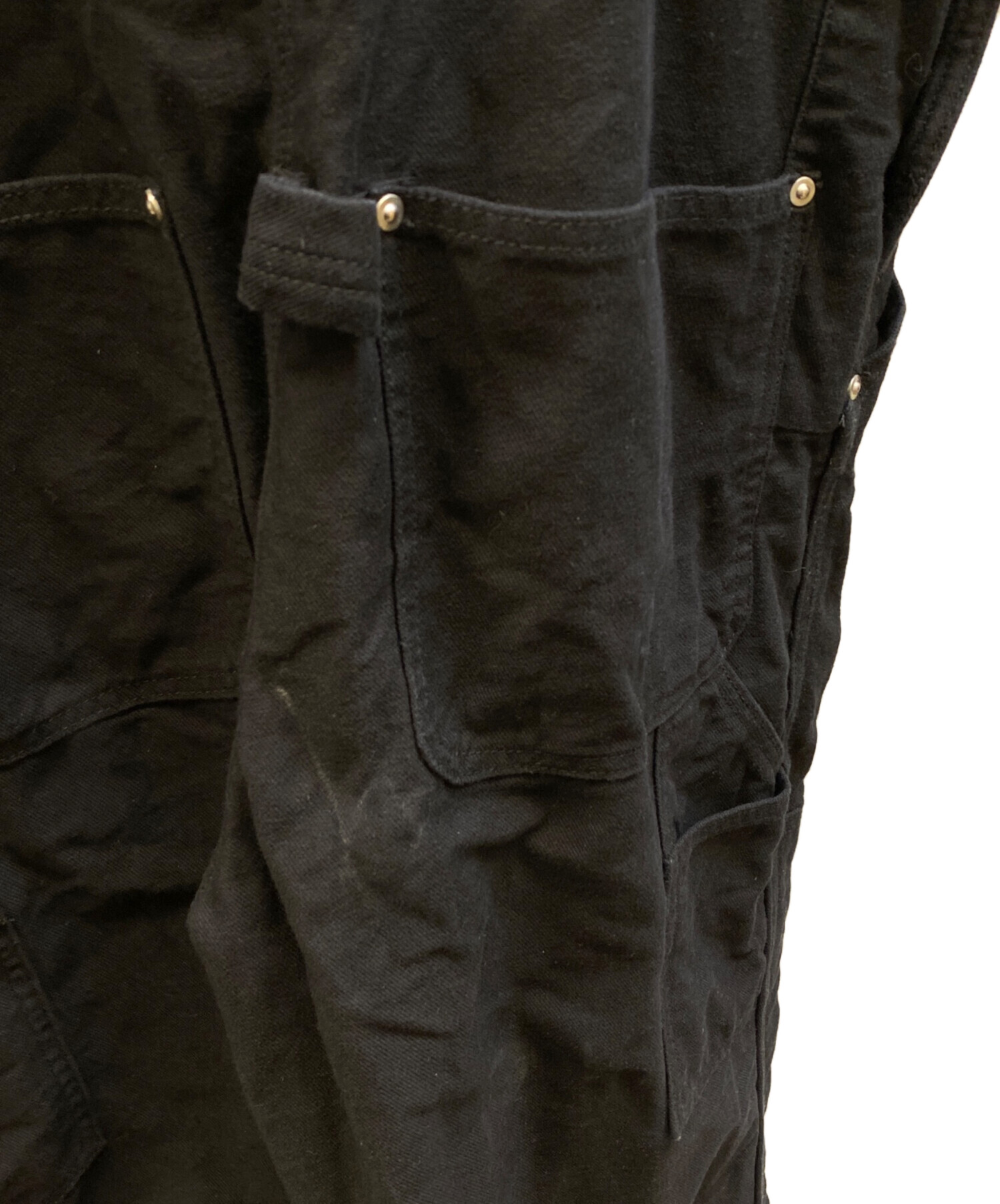 unused/アンユーズド　オーバーオール　サイズ2 中古・古着通販】UNUSED (アンユーズド) 10oz denim overall ブラック