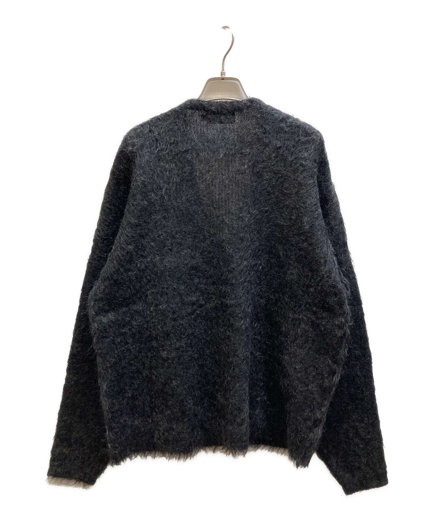 即完 極美品 古着 毛足長 FRAGILE フラジール モヘア カーディガン 中古・古着通販】FRAGILE (フラジール) モヘア混カーディガン ブラック