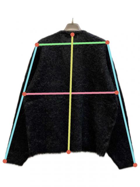 中古・古着通販】FRAGILE (フラジール) モヘア混カーディガン ブラック