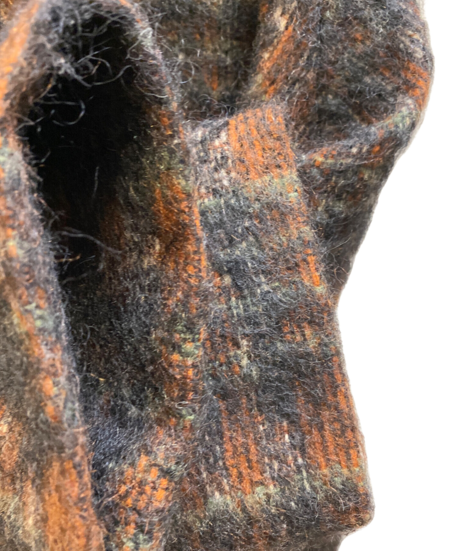 中古・古着通販】ticca (ティッカ) チェック柄モヘア混テントコート