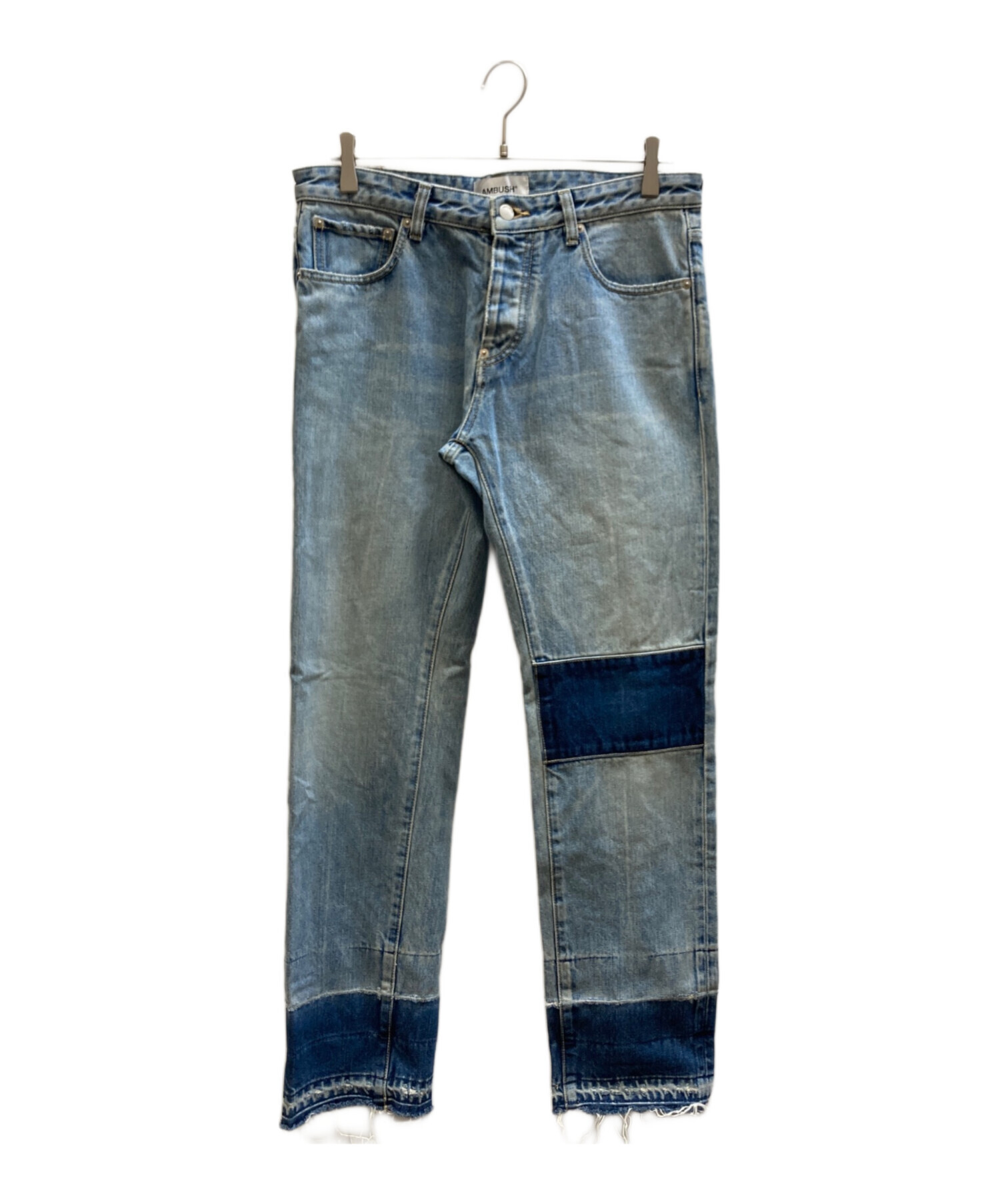 AMBUSH パッチワークデニムパンツ サイズ2 市松模様 古着 アンブッシュ 
