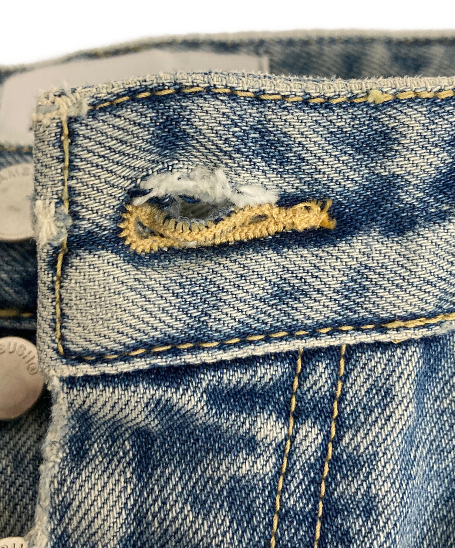 中古・古着通販】AMBUSH (アンブッシュ) カットオフストレートデニム 