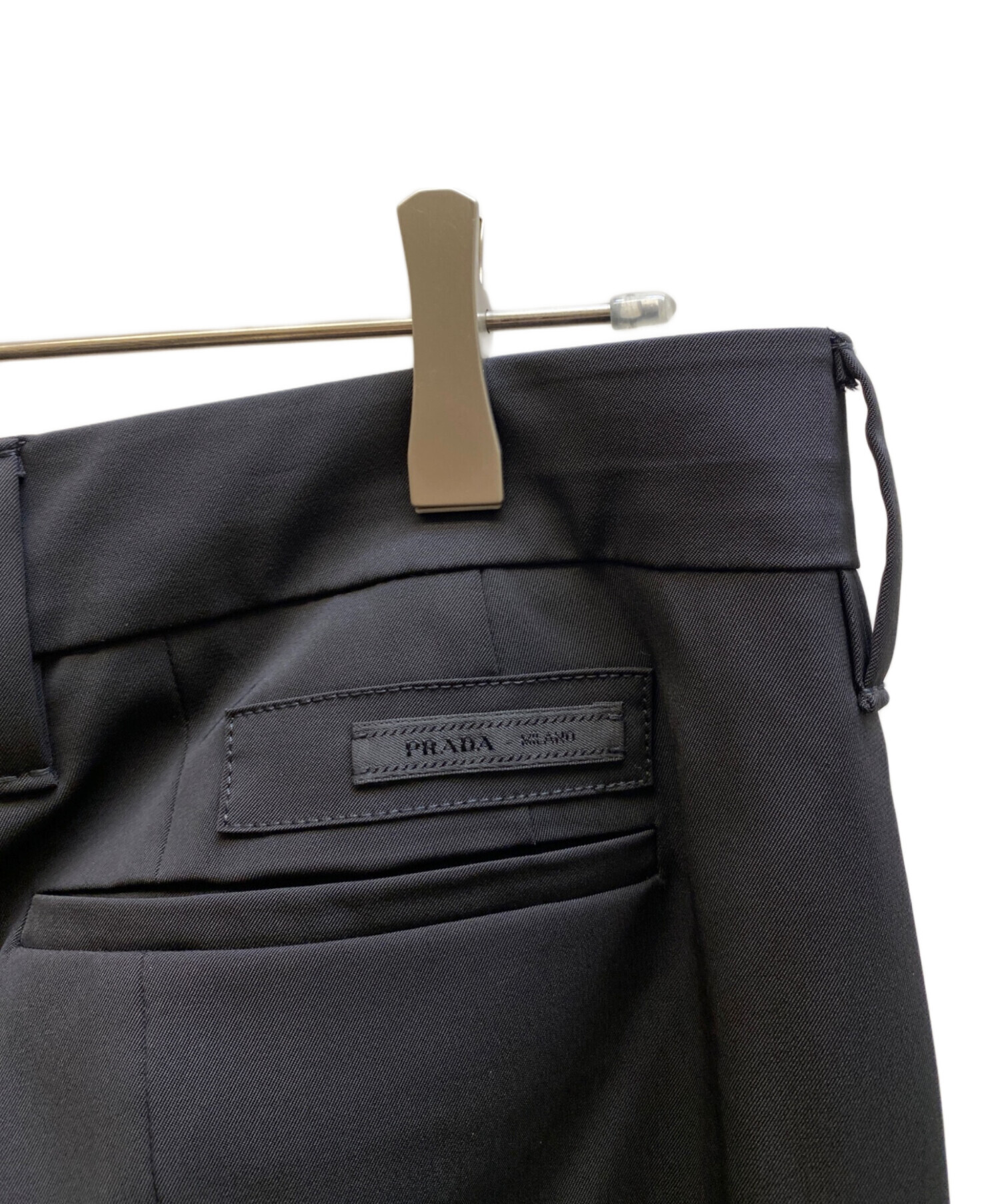 中古・古着通販】PRADA (プラダ) スラックス ブラック サイズ:42