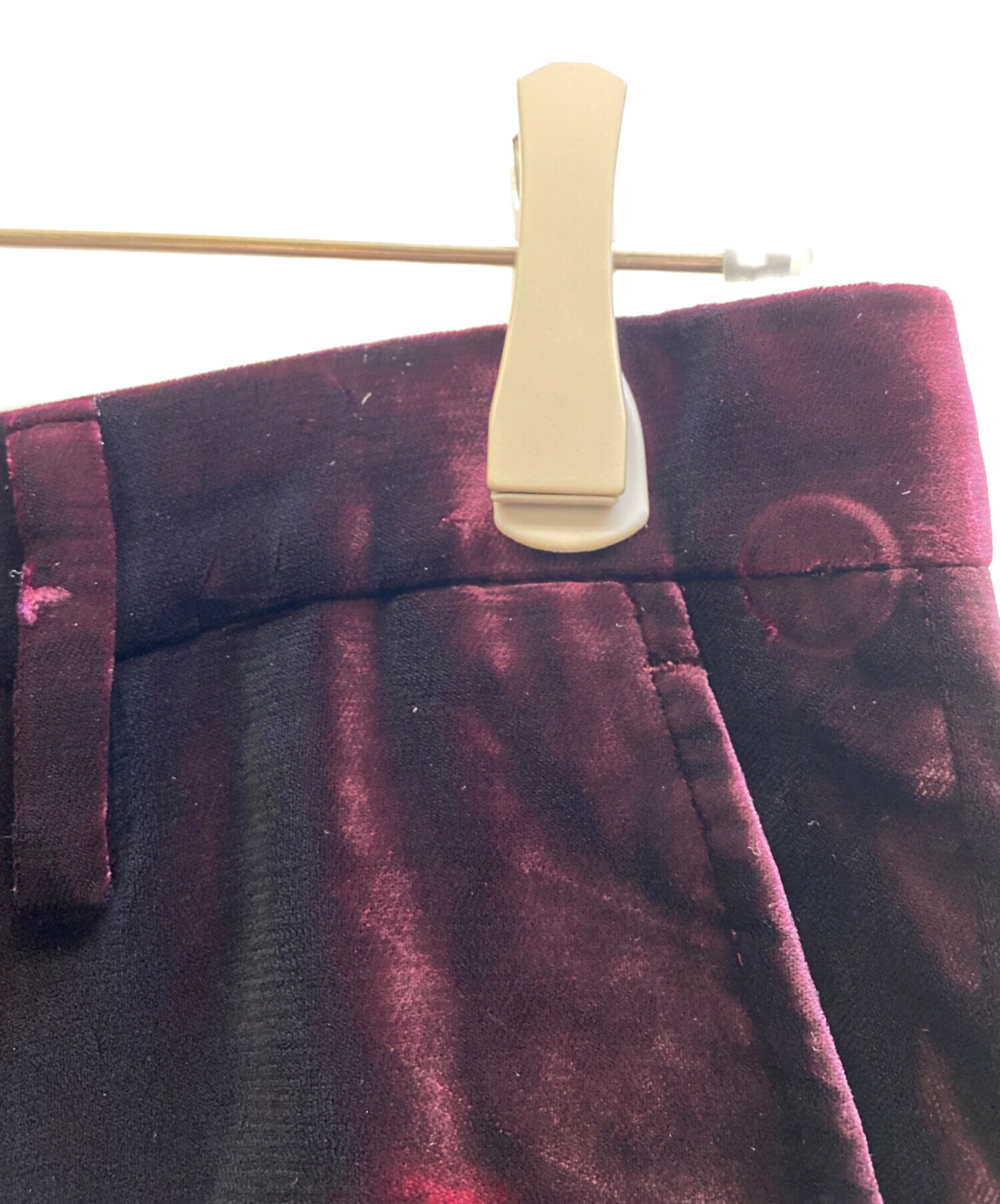 中古・古着通販】GUCCI (グッチ) ベロアパンツ パープル サイズ:48