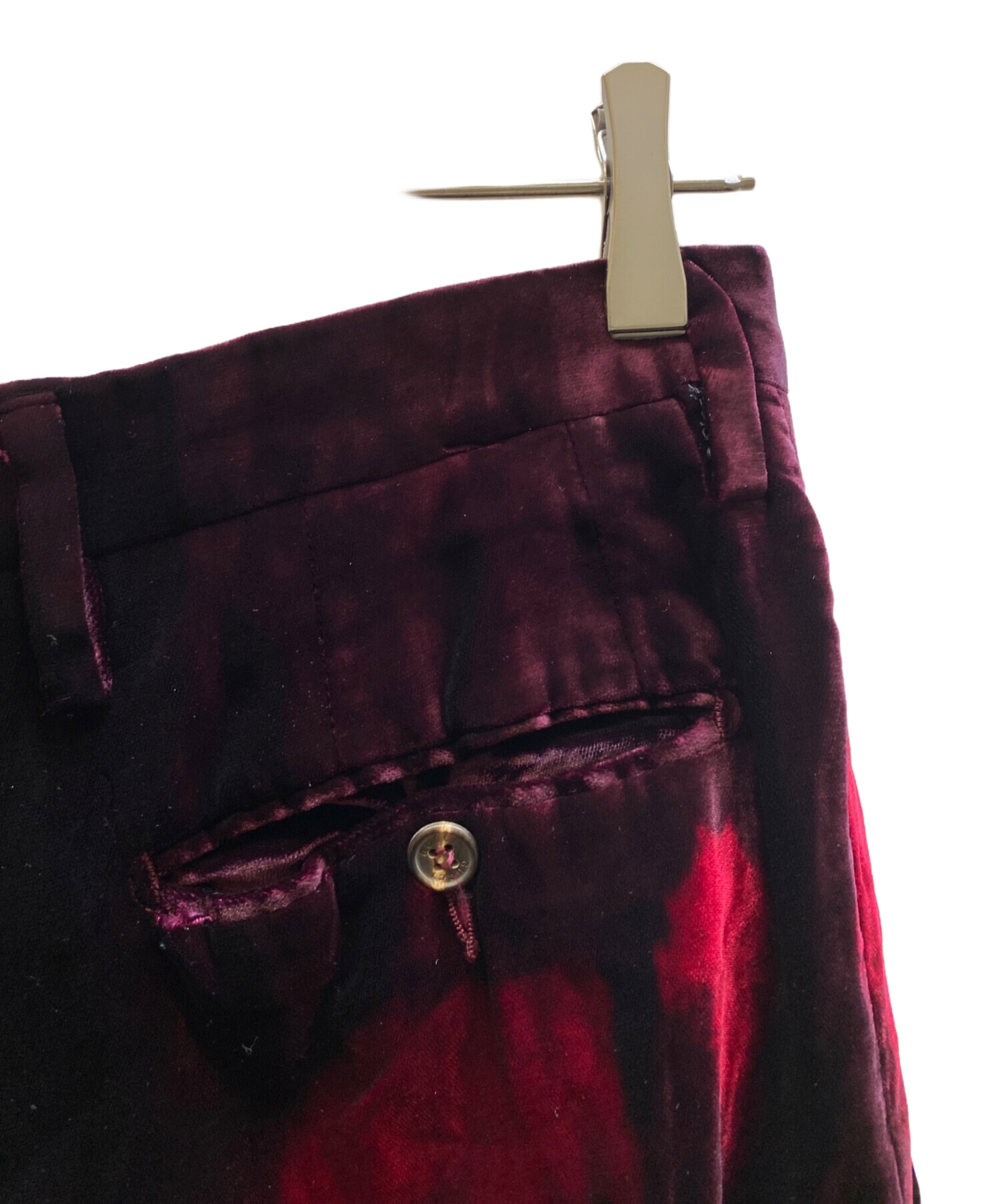 【GUCCI】ベロアフレアパンツ 中古・古着通販】GUCCI (グッチ) ベロアパンツ パープル サイズ:48