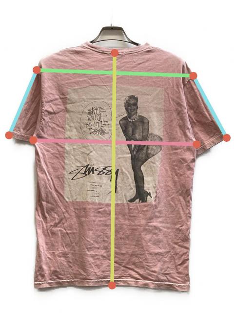 中古・古着通販】stussy (ステューシー) バックプリントTシャツ ピンク